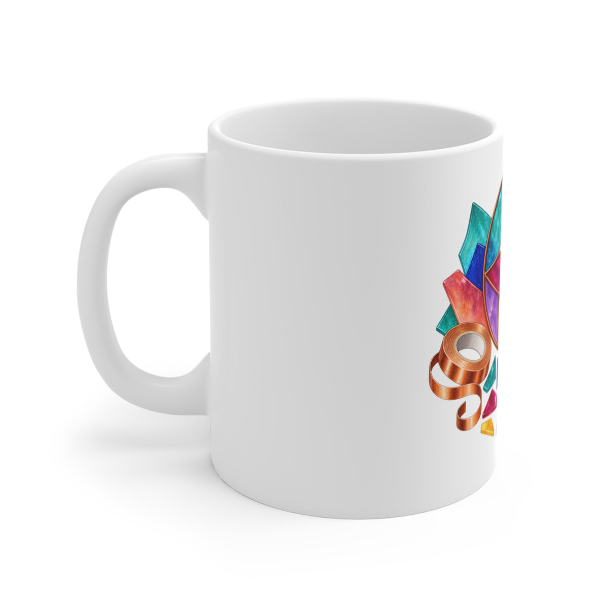 Abstract Stained Glass Suncatcher Workshop Mug