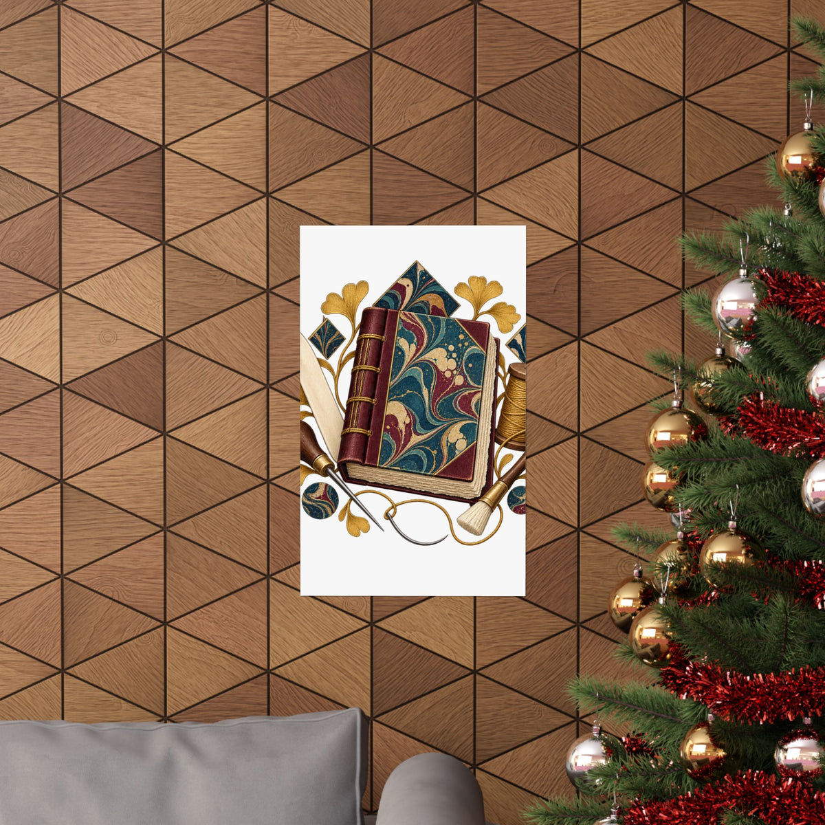 Traditional Marbled Bookbinding Workshop Poster