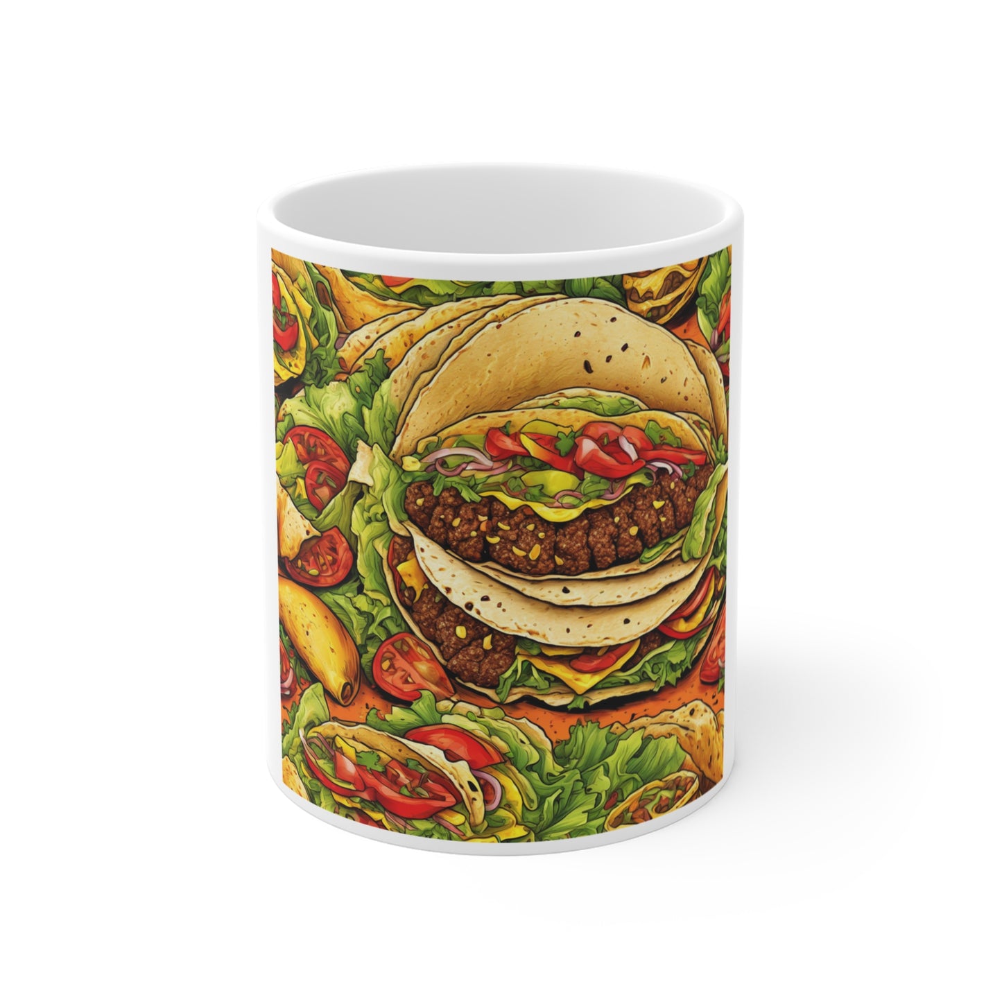 Stacked Taco Fiesta Foodie Gift Art Coffee Mug