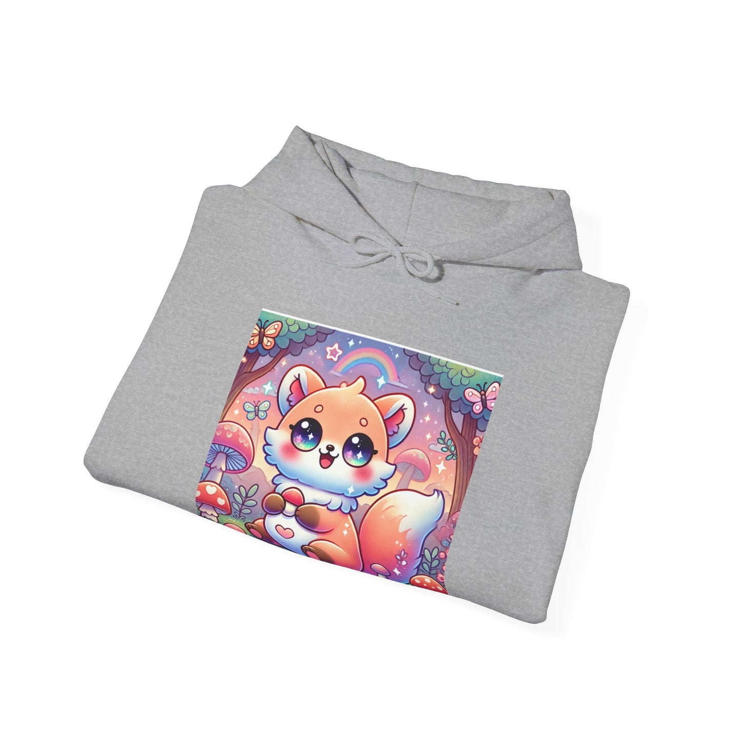 Pastel Woodland Fox Mushroom Kawaii Hoodie