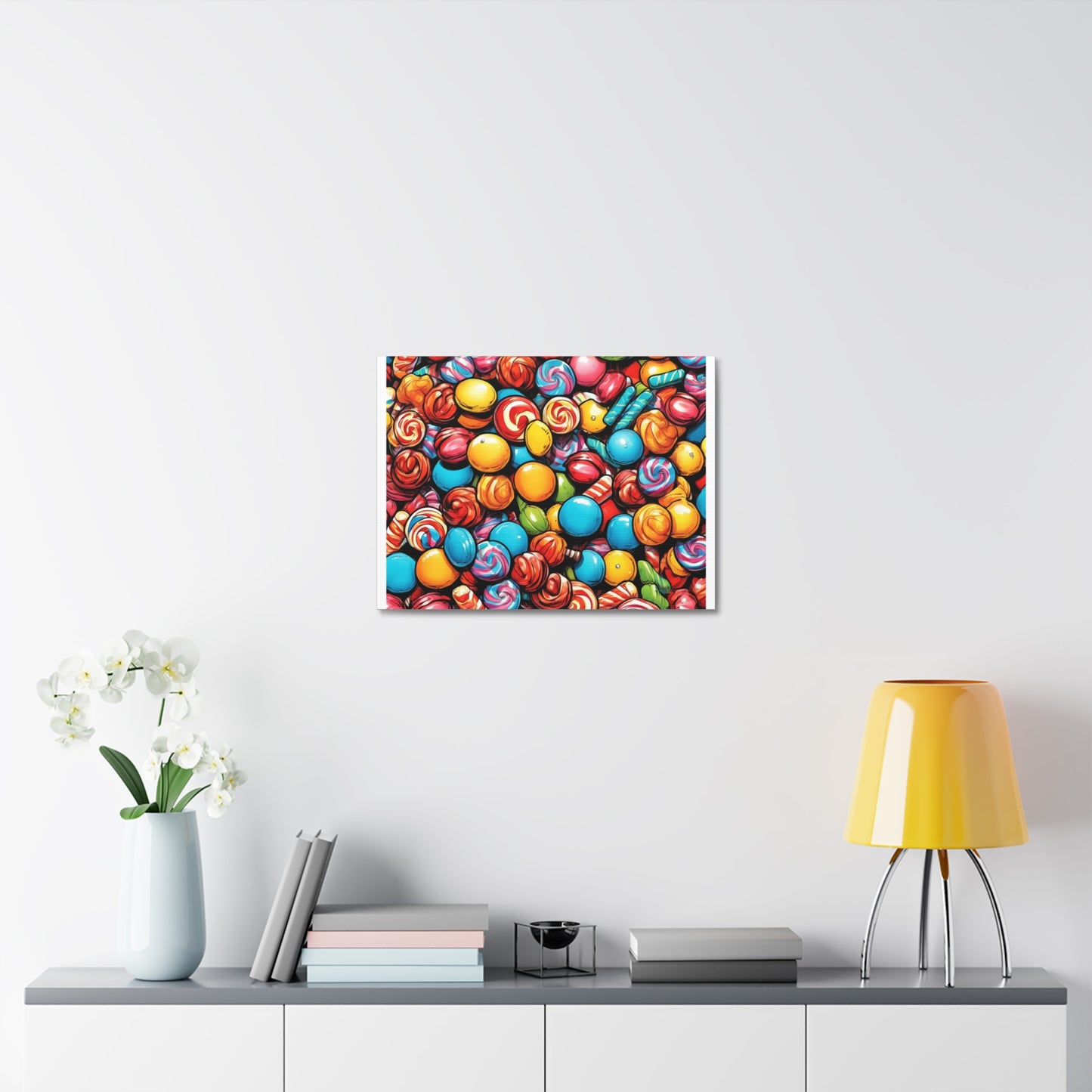 Colorful Candy Pattern Sweets Gift Art Canvas