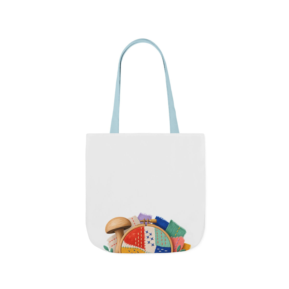 Colorful Visible Mending Workshop Tote Bag