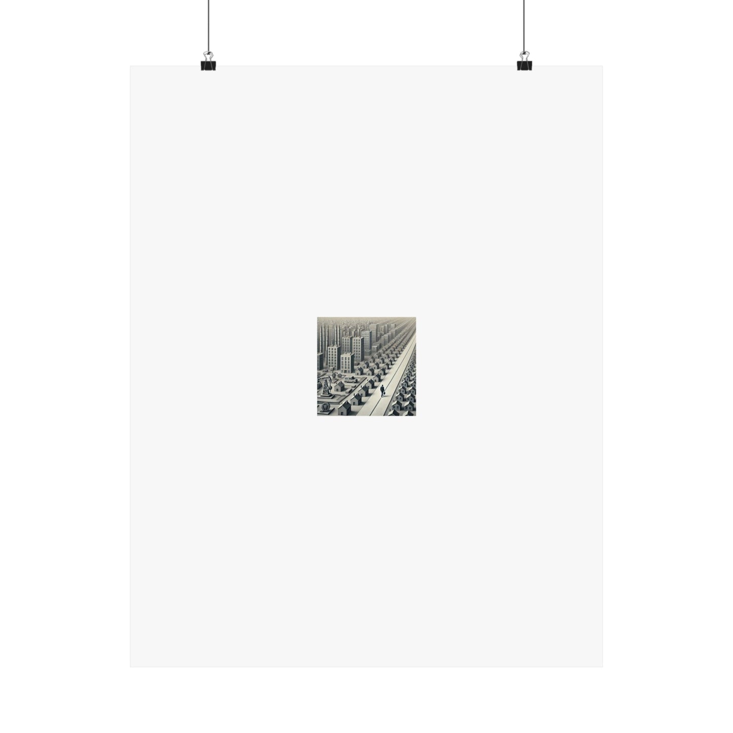 Monochrome Urban Factory Cityscape Poster Industrial Wall Art Gift