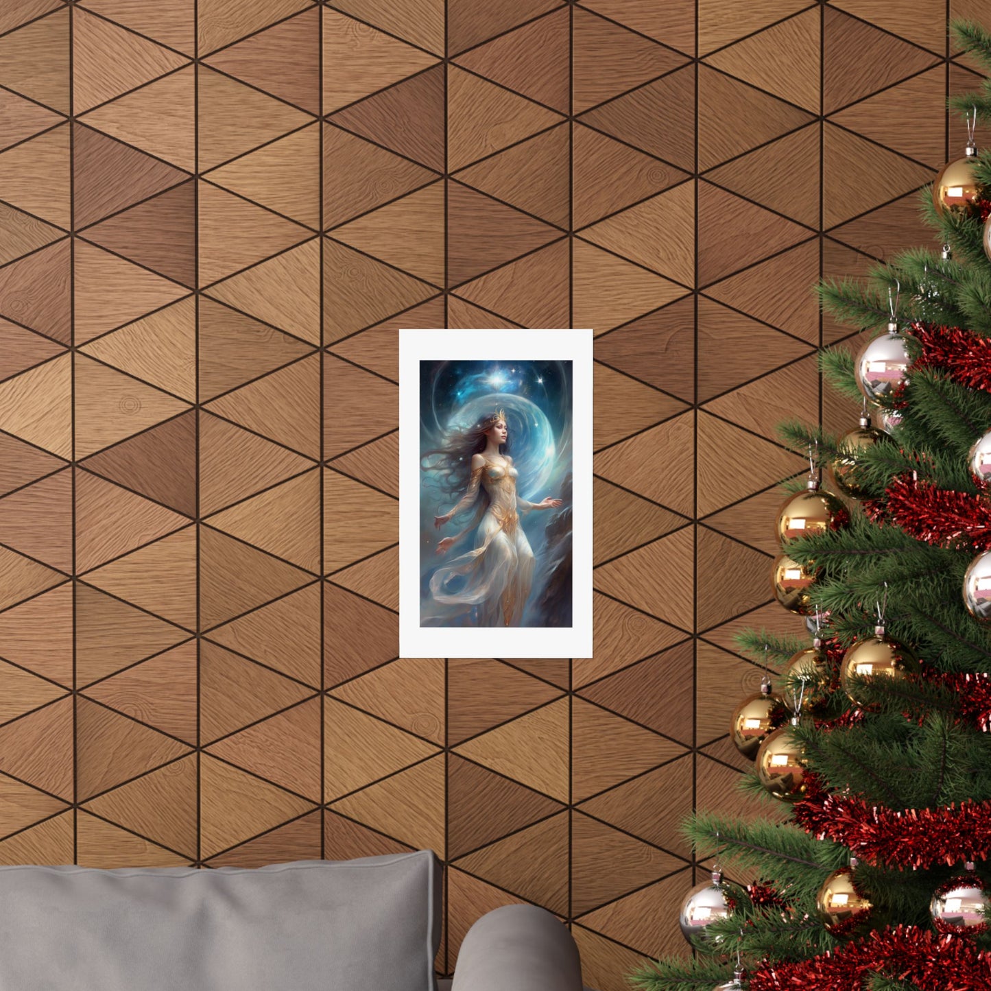 Lunar Celestial Queen Fantasy Portrait Poster