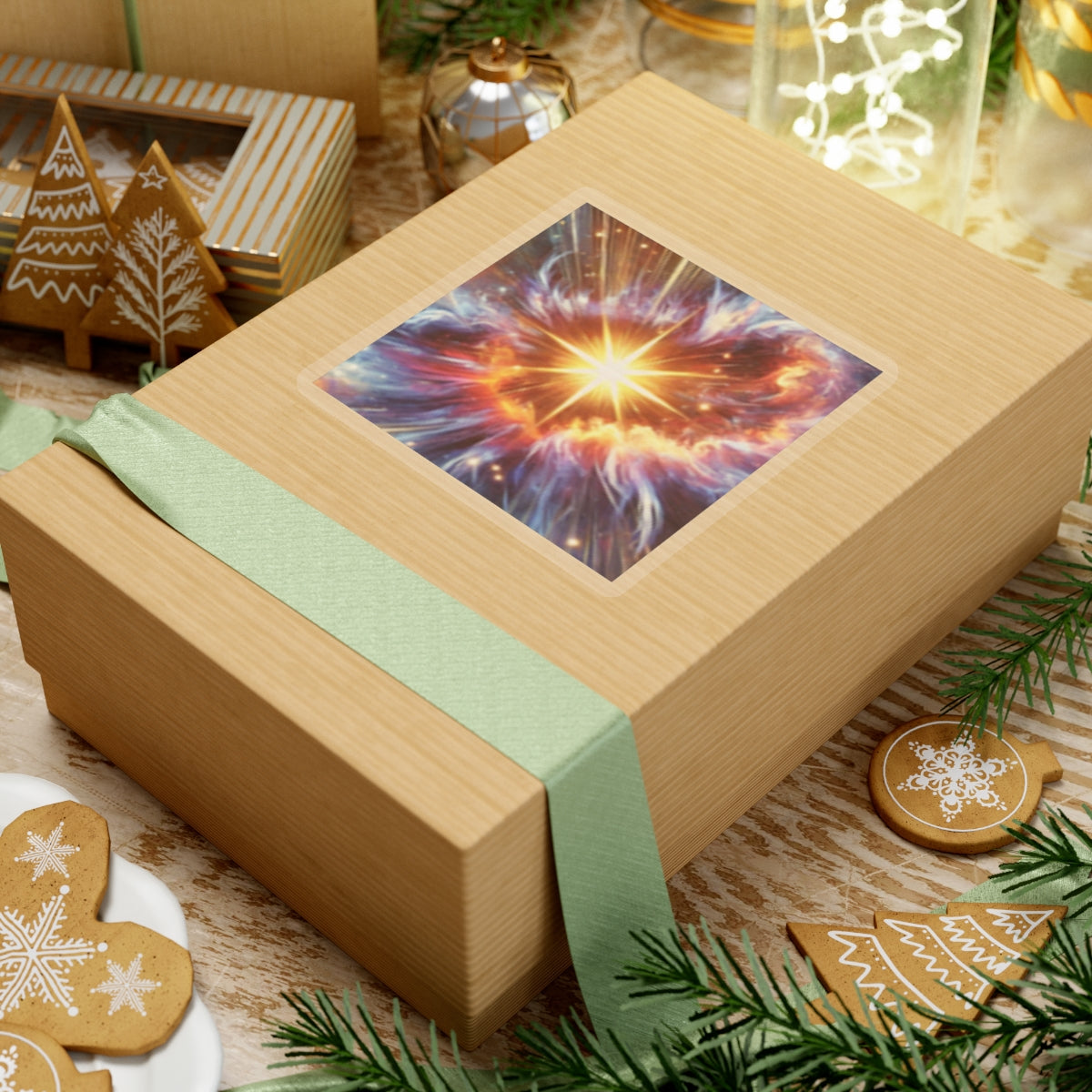Cosmic Starburst Energy Abstract Space Sticker for Laptop