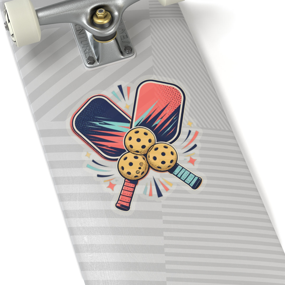 Retro Pickleball Paddles Recreational Sports Sticker