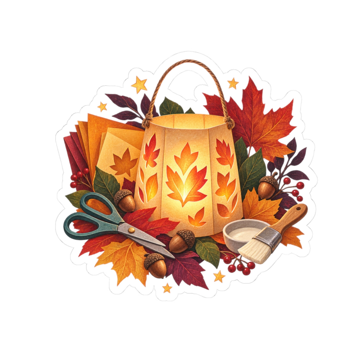 Autumn Lantern Making Workshop Sticker