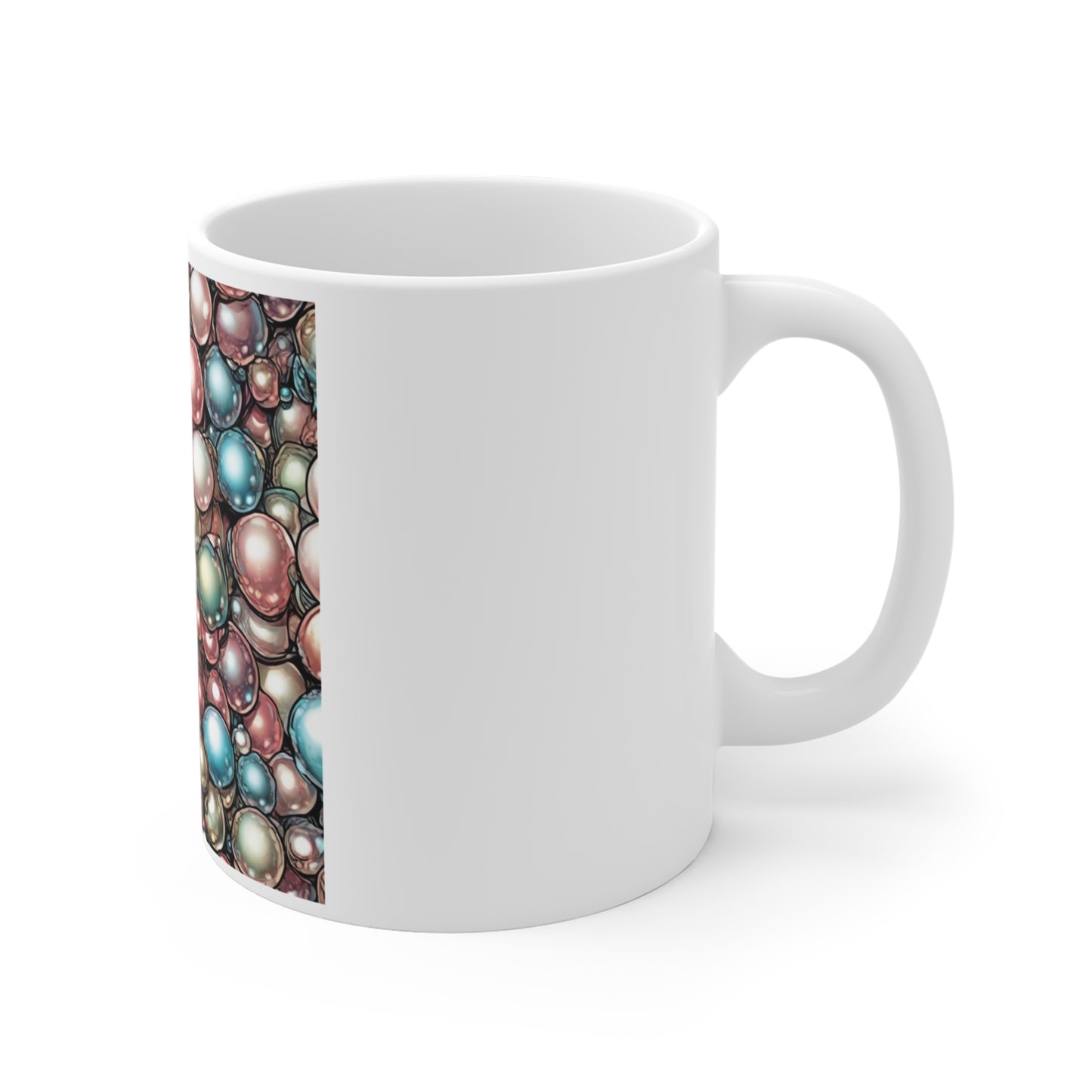 Rainbow Pearl Marble Abstract Gift Art Coffee Mug