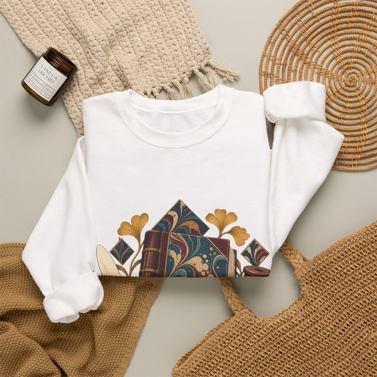 Traditional Marbled Bookbinding Workshop Sweatshirt