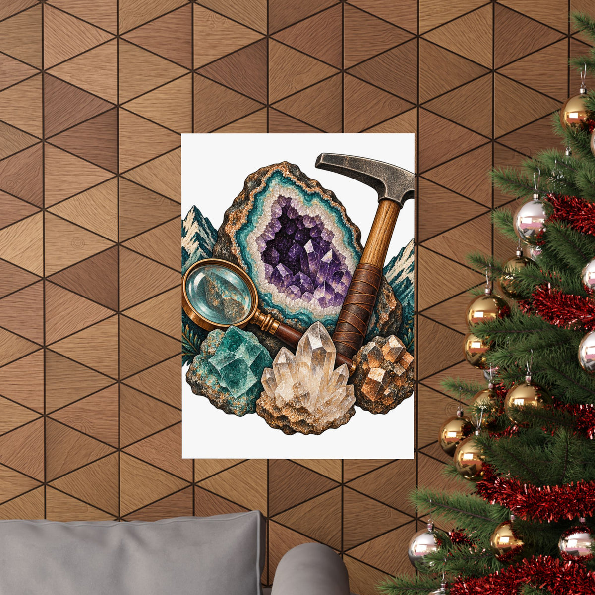 Vintage Geode and Rockhounding Field Kit Poster