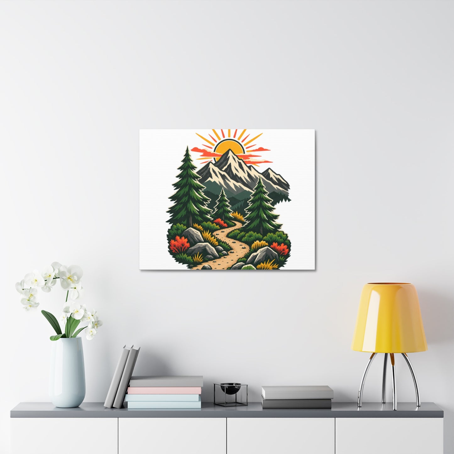 Sunrise Mountain Trail Outdoor Adventure Canvas Art