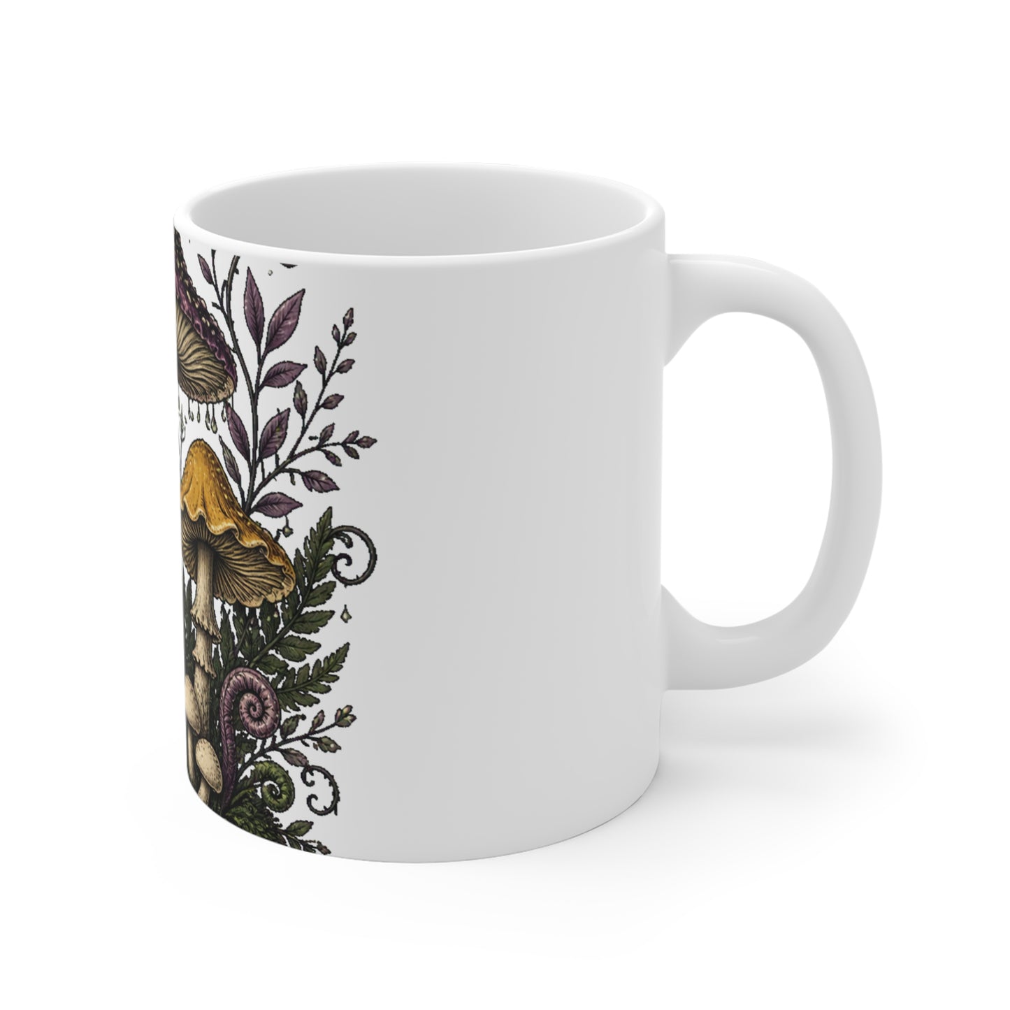 Midnight Mushroom Field Notes Botanical Mushroom Mug