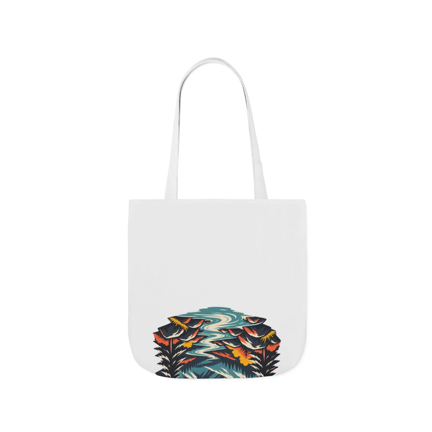 Alpine Sunrise River Mountain Adventure Tote Bag