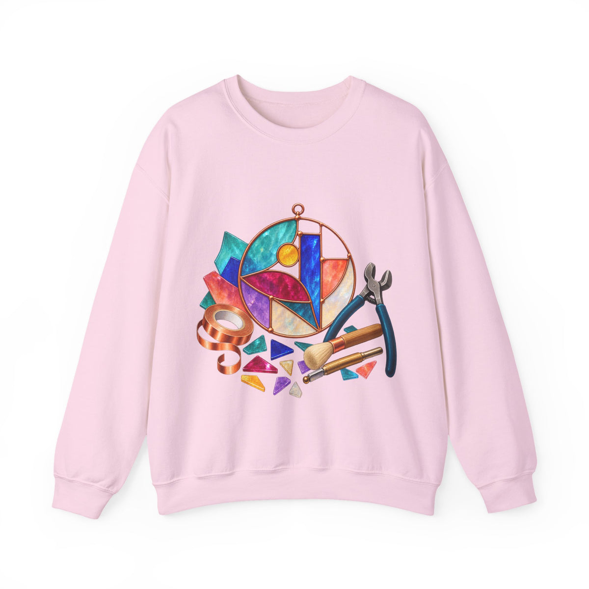 Abstract Stained Glass Suncatcher Workshop Sweatshirt