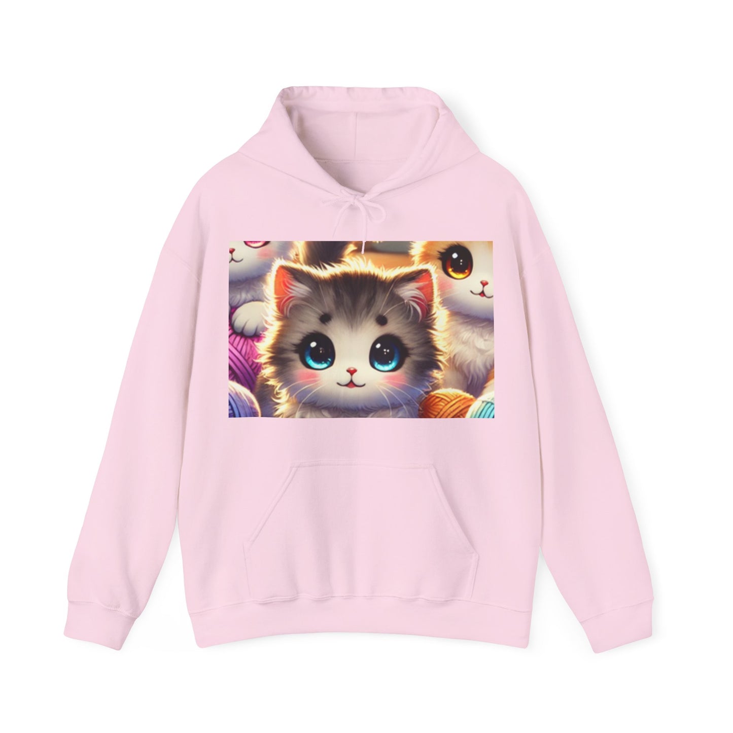 Cozy Yarn Kittens Cute Cat Lover Knitting Hoodie Gift for Crafters