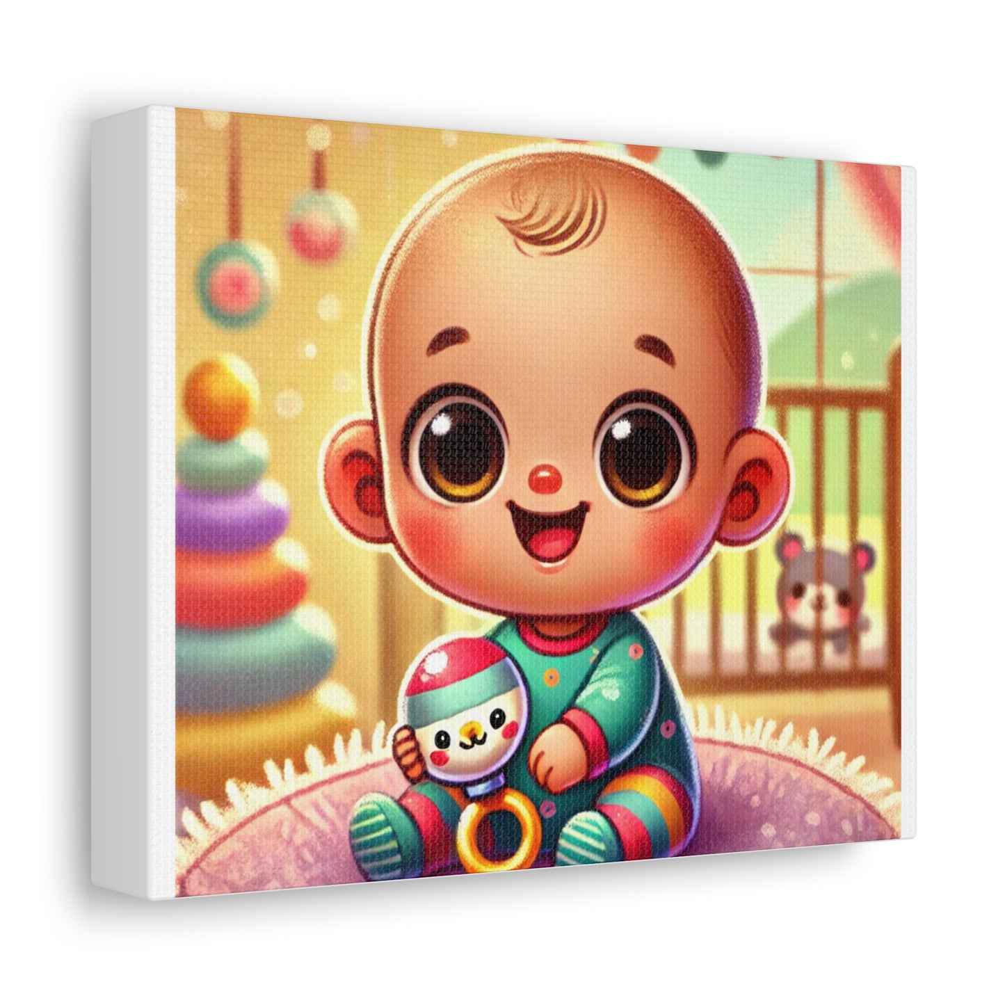 Cheerful Baby Nursery Playroom Canvas Art
