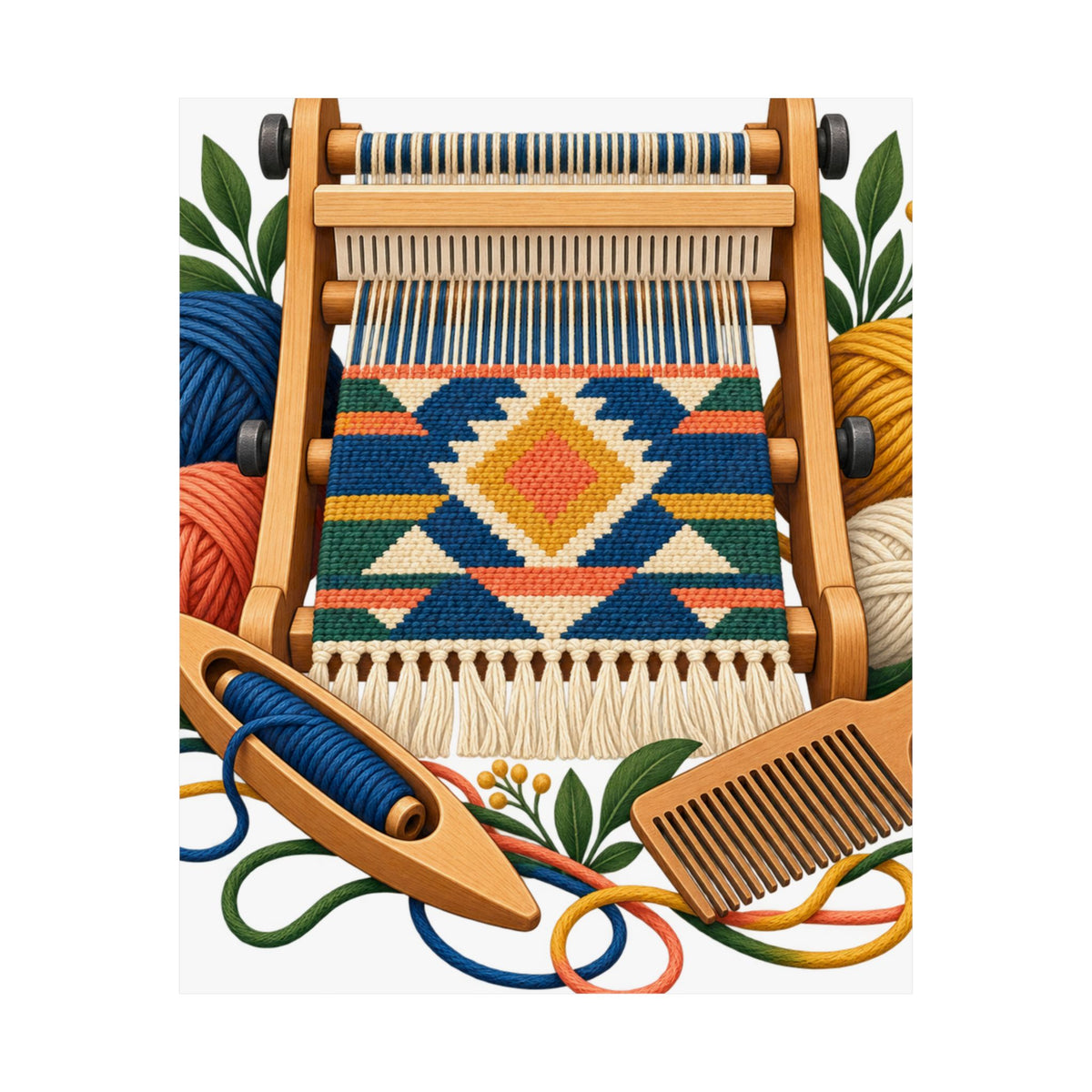 Geometric Hand Weaving Workshop Poster