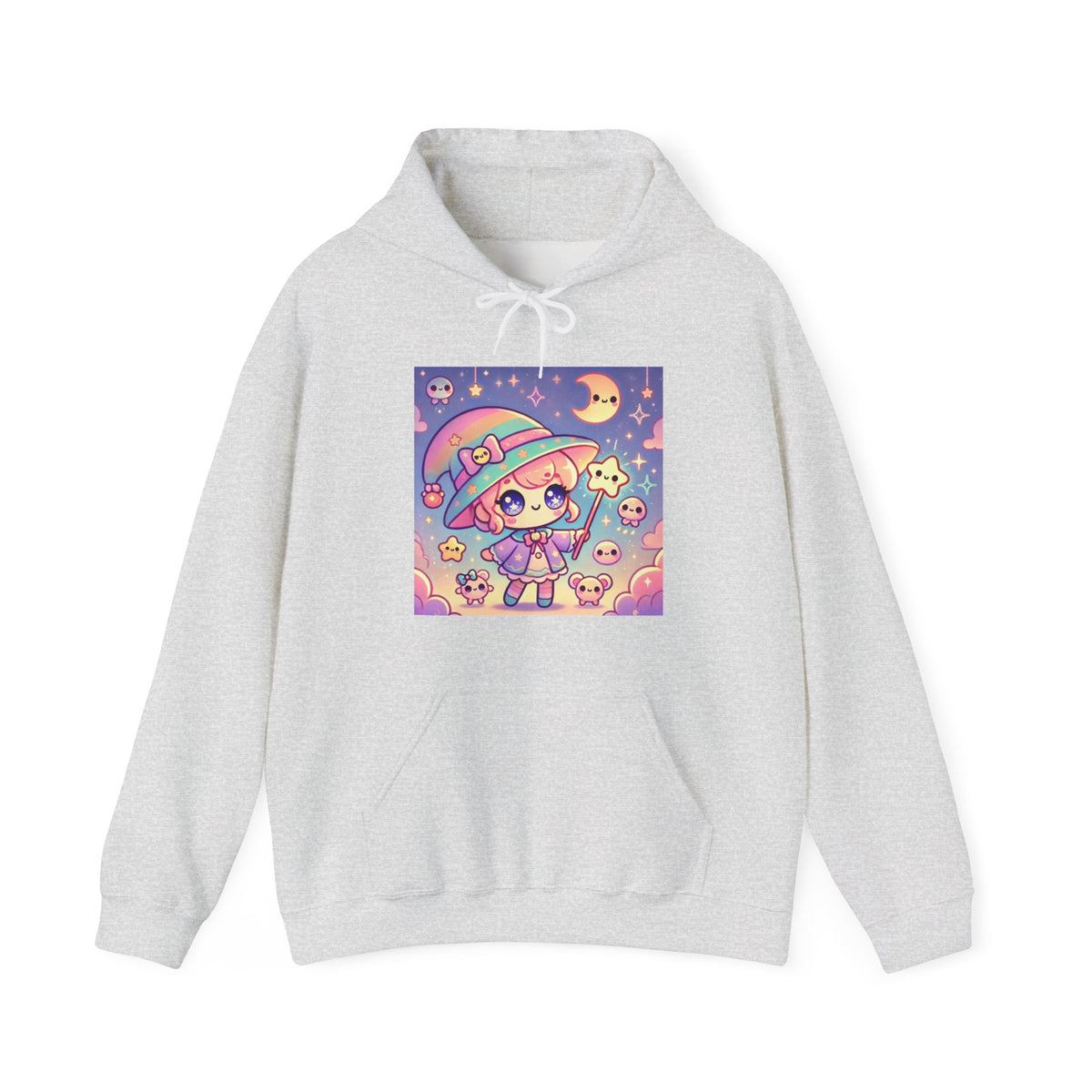 Kawaii Moon Wand Pastel Fantasy Art Hoodie