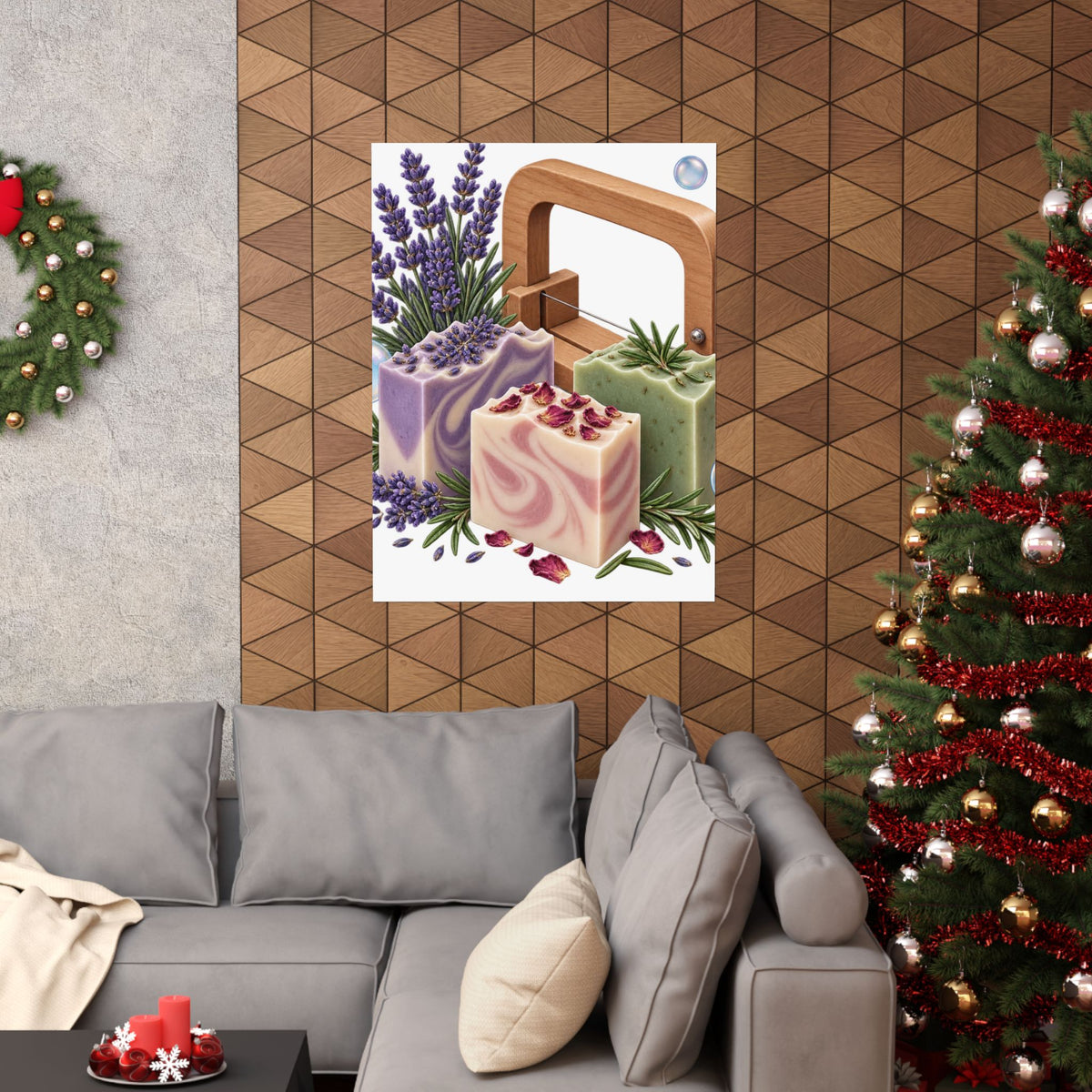 Botanical Soap Making Lavender and Herbs Poster