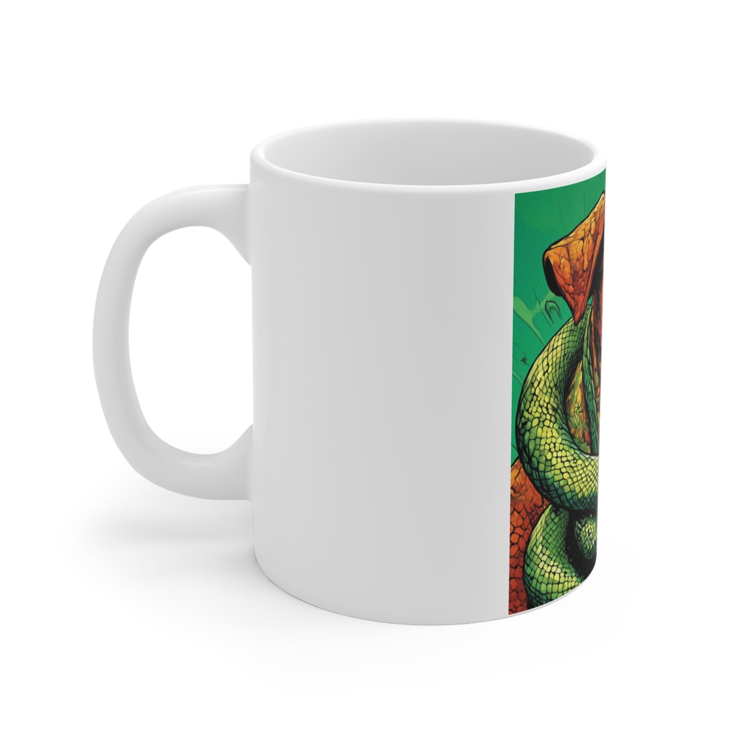 Serpent Guardian Dog Bold Fantasy Creature Coffee Mug
