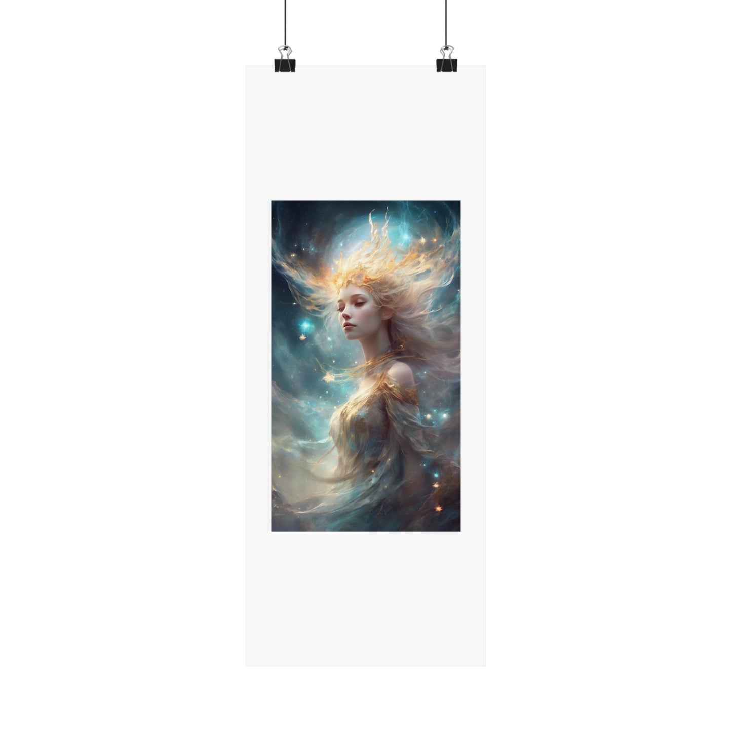 Solar Celestial Spirit Fantasy Portrait Poster