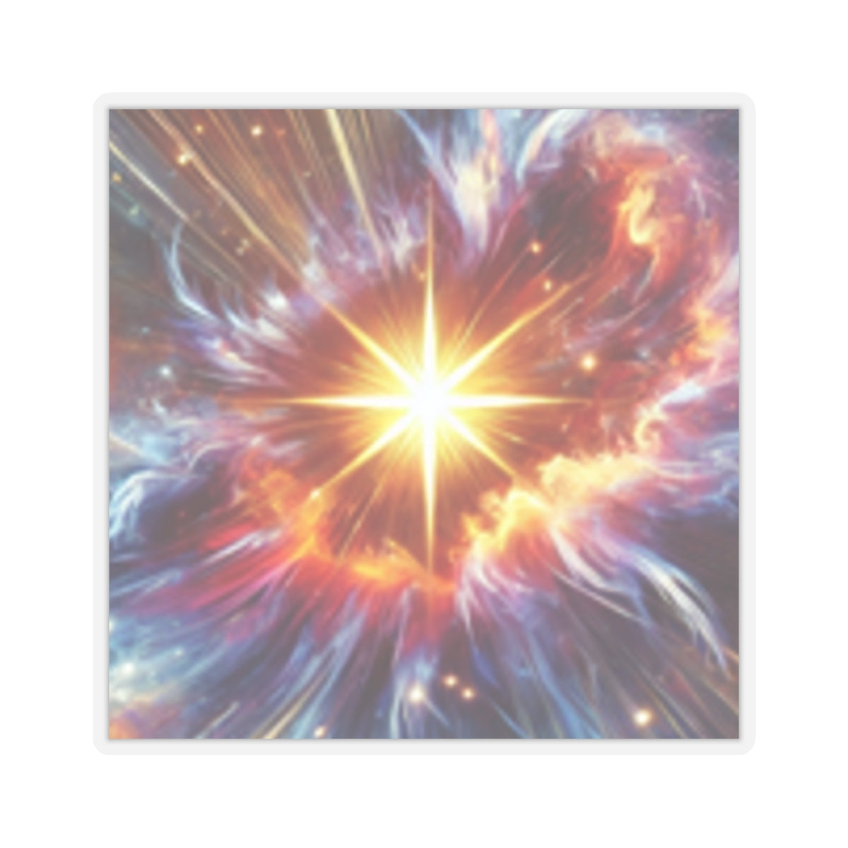 Cosmic Starburst Energy Abstract Space Sticker for Laptop