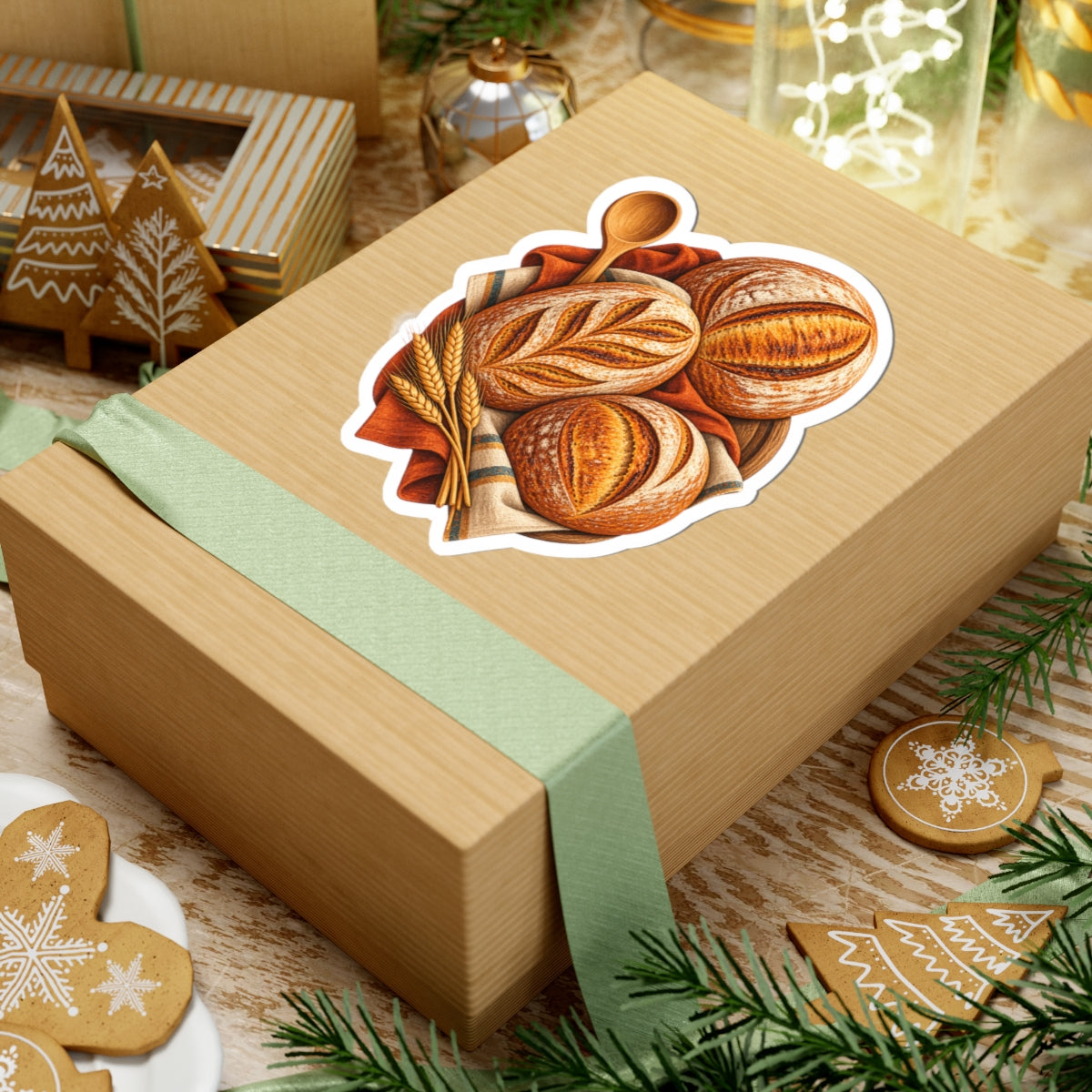 Artisan Bread Baking Emblem Sticker