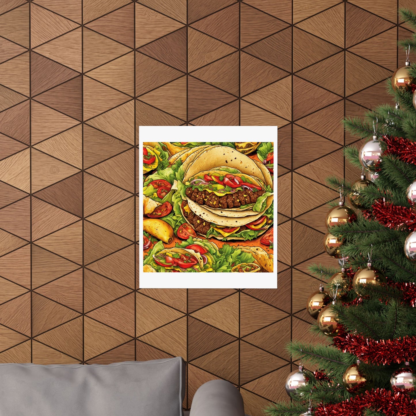 Stacked Taco Fiesta Foodie Gift Art Poster