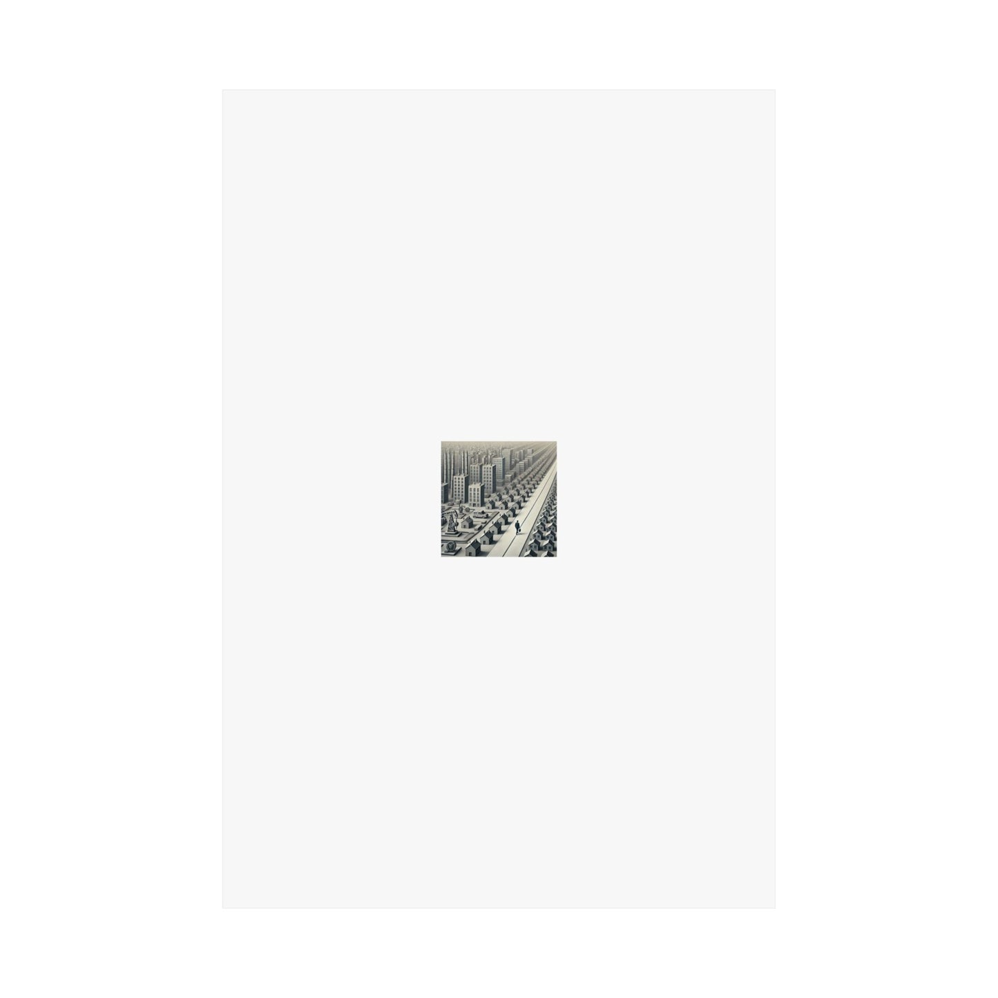 Monochrome Urban Factory Cityscape Poster Industrial Wall Art Gift
