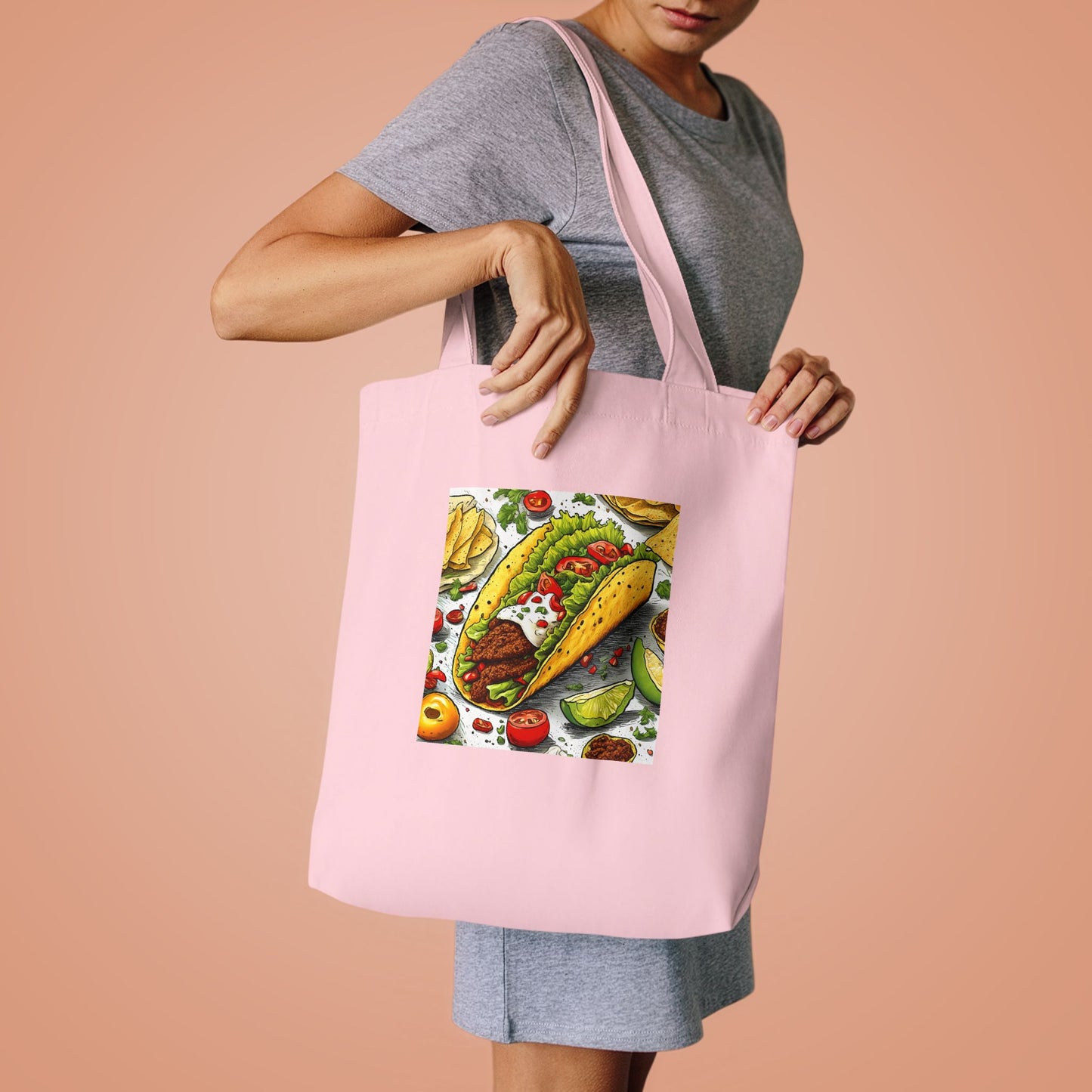 Bold Taco Illustration Foodie Gift Art Tote Bag