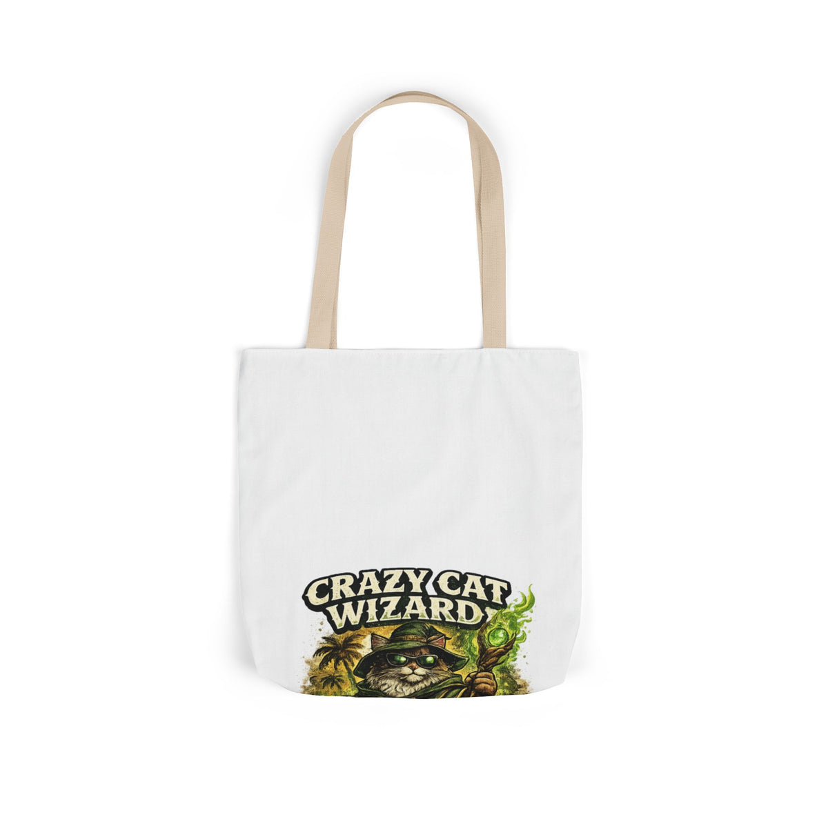 Crazy Cat Wizard Funny Fantasy Magic Tote Bag