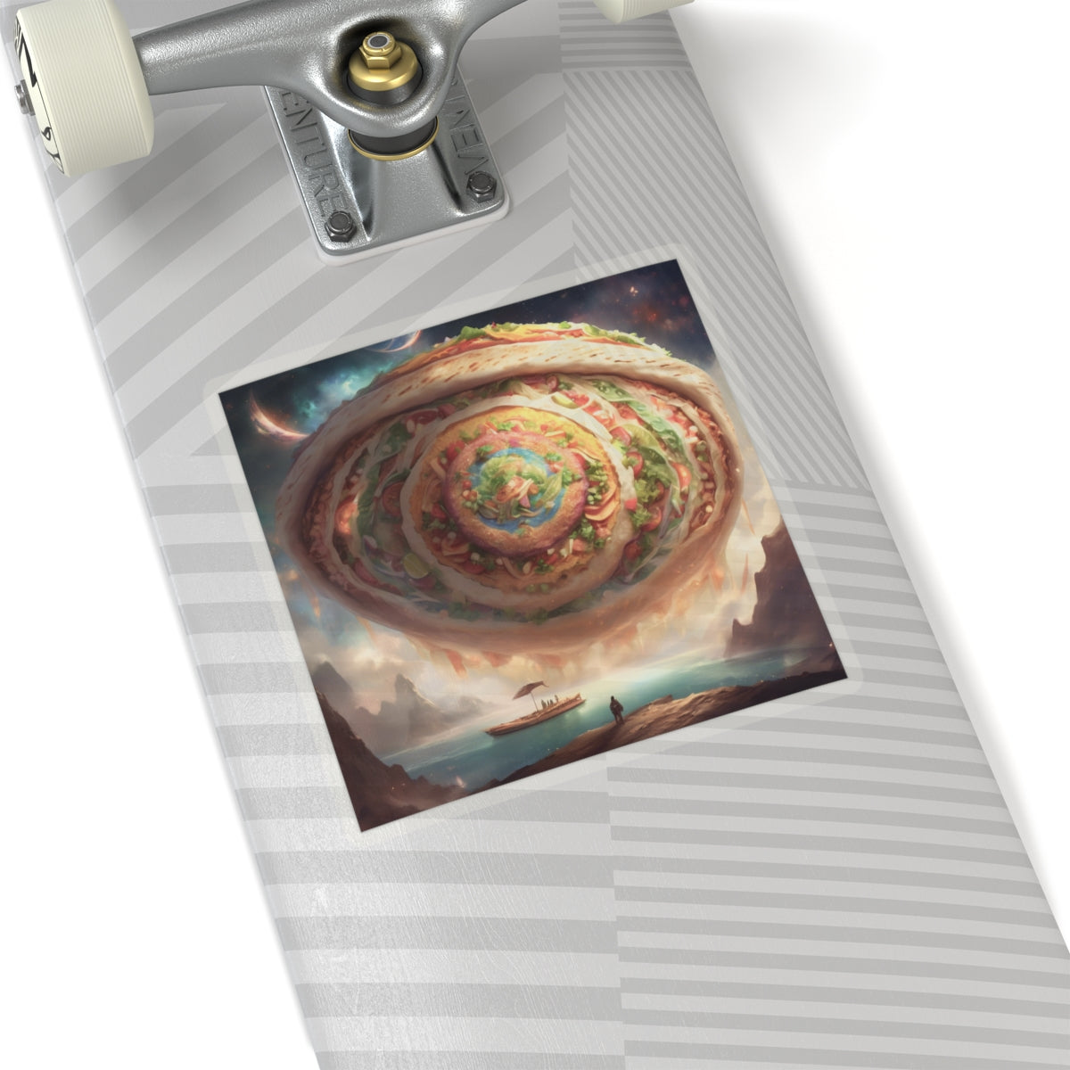 Cosmic Taco Portal Surreal Food Fantasy Art Sticker