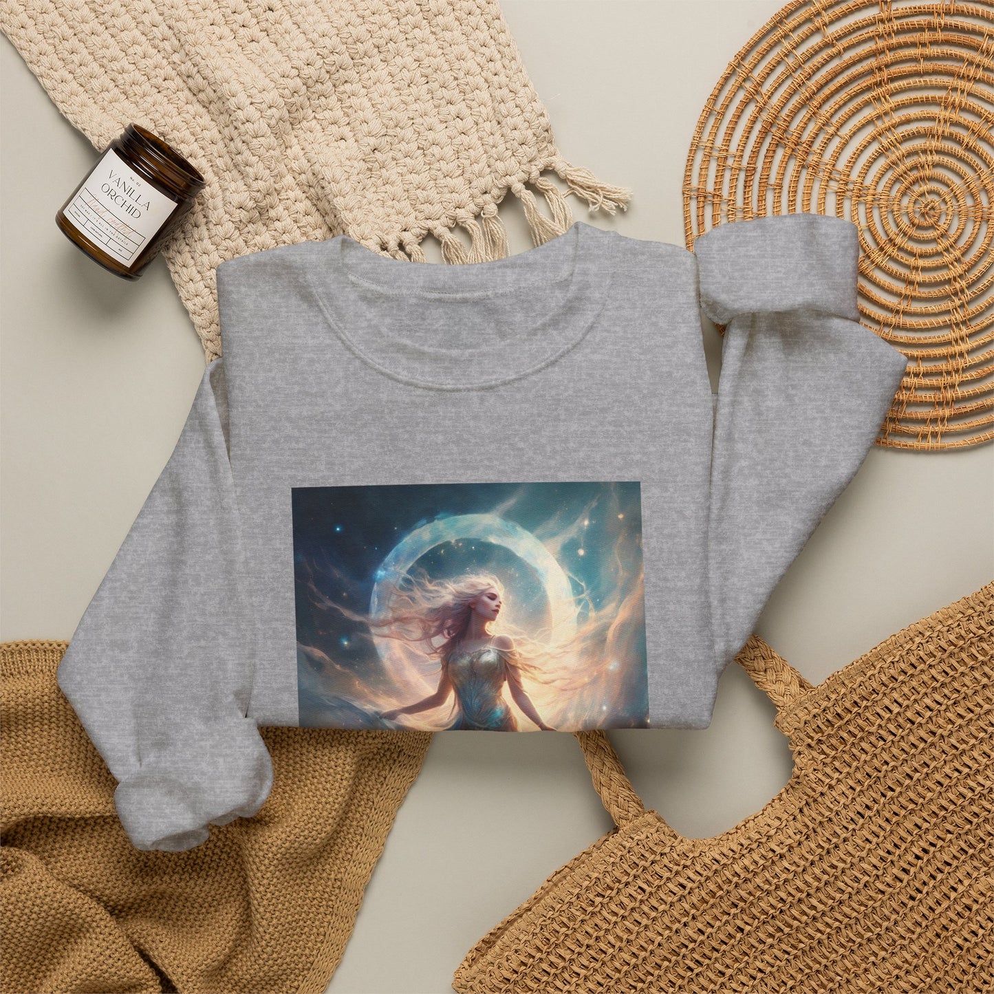 Moonlit Celestial Dancer Fantasy Portrait Sweatshirt