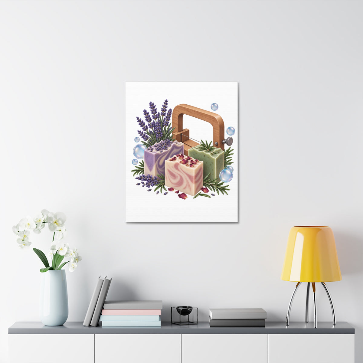 Botanical Soap Making Lavender and Herbs Canvas