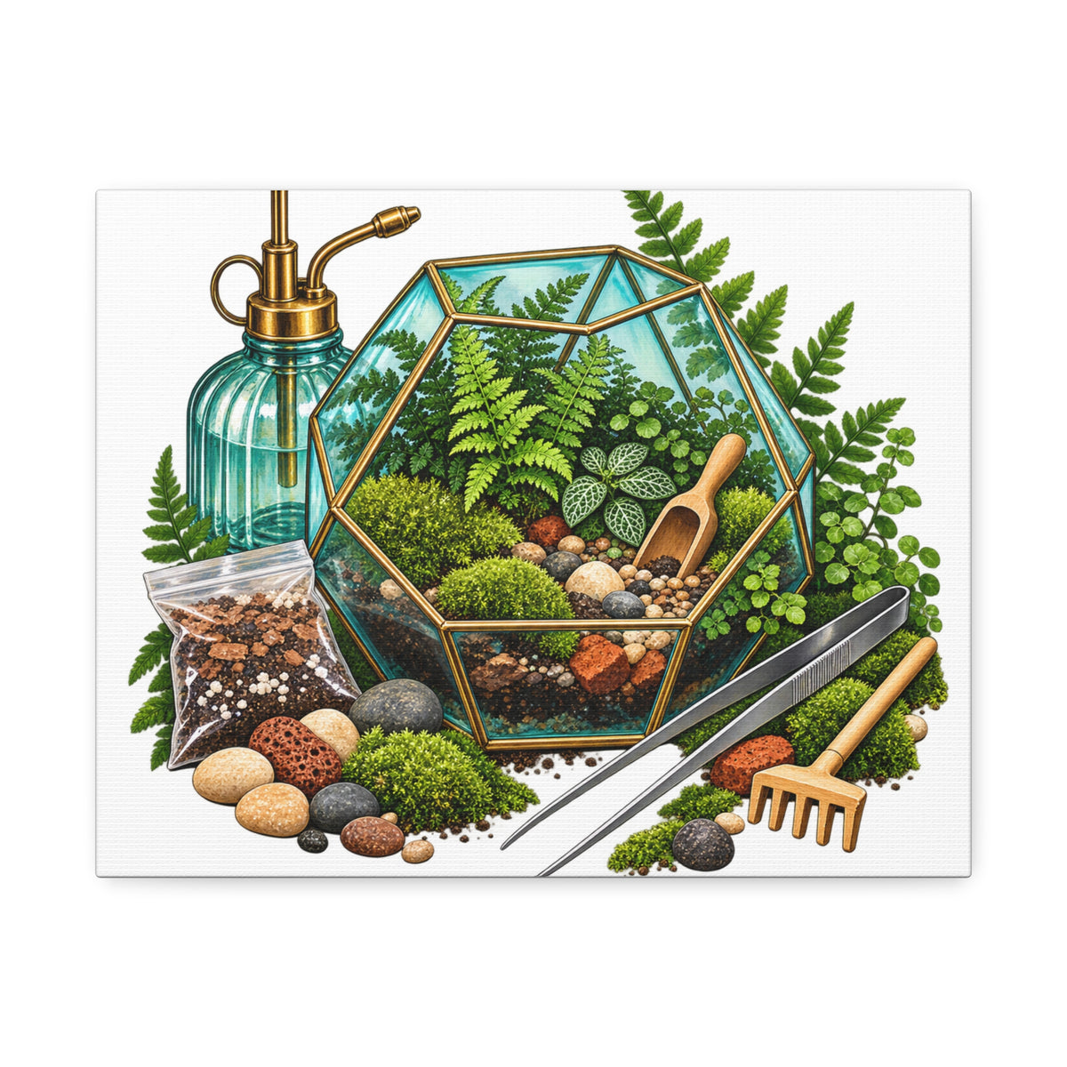 Fern Terrarium Building Workshop Canvas