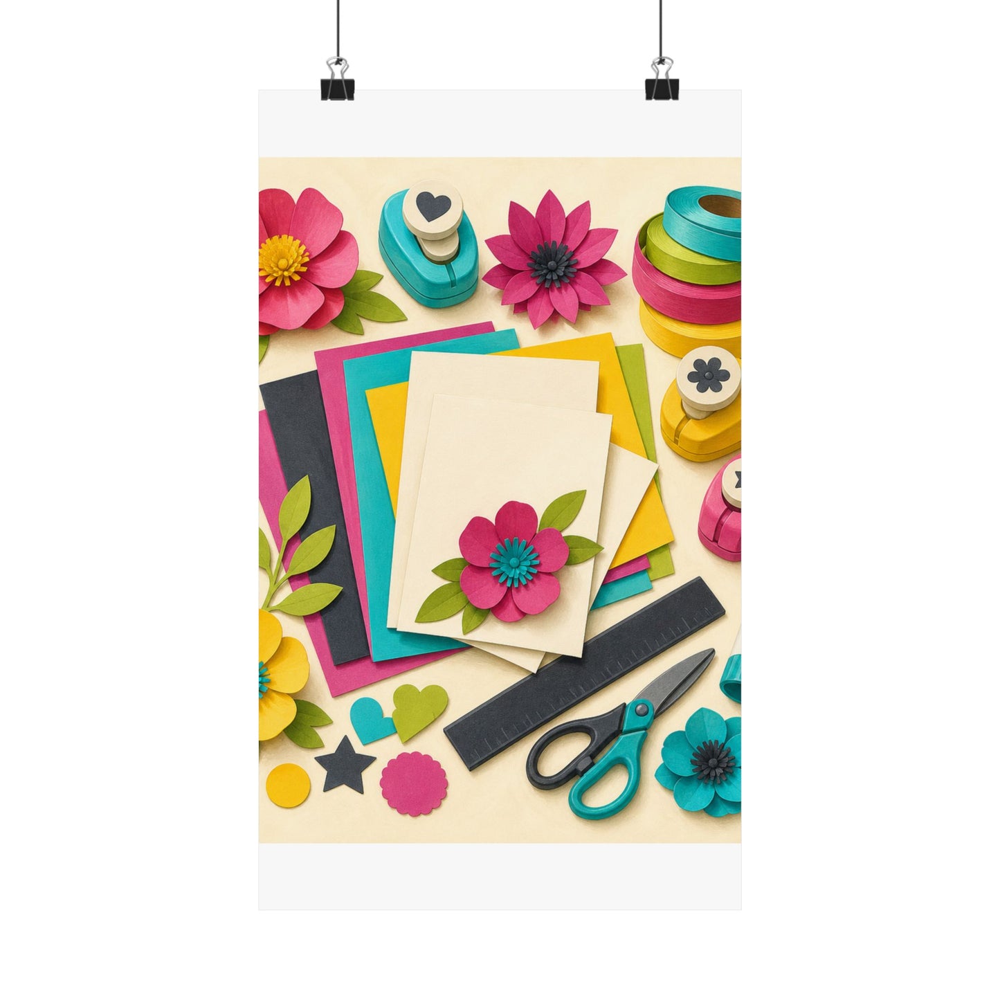 Bright Paper Crafting Hobby Poster