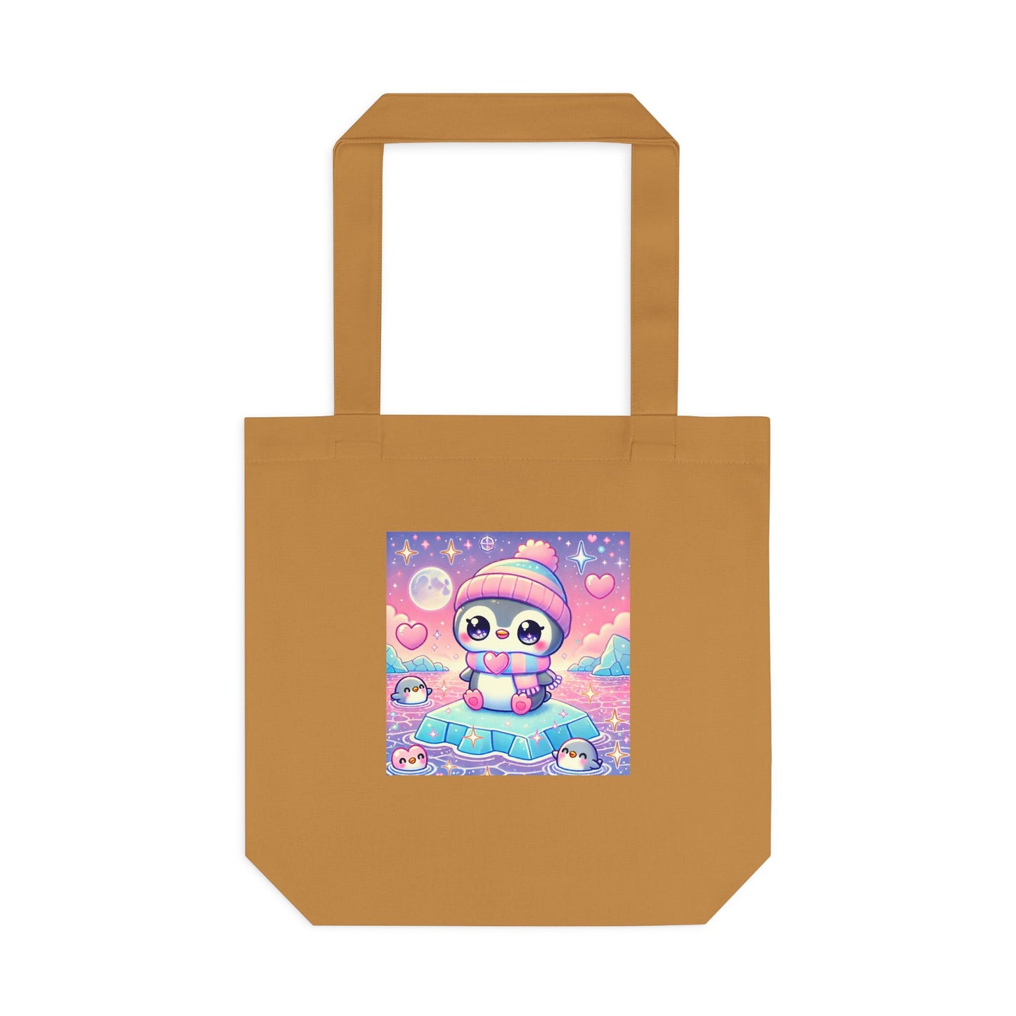 Cute Winter Penguin Ice Floe Kawaii Art Tote Bag
