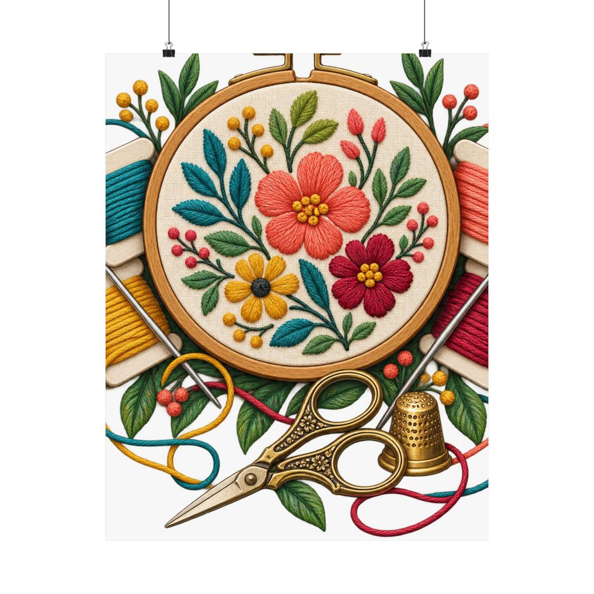 Botanical Embroidery Workshop Poster