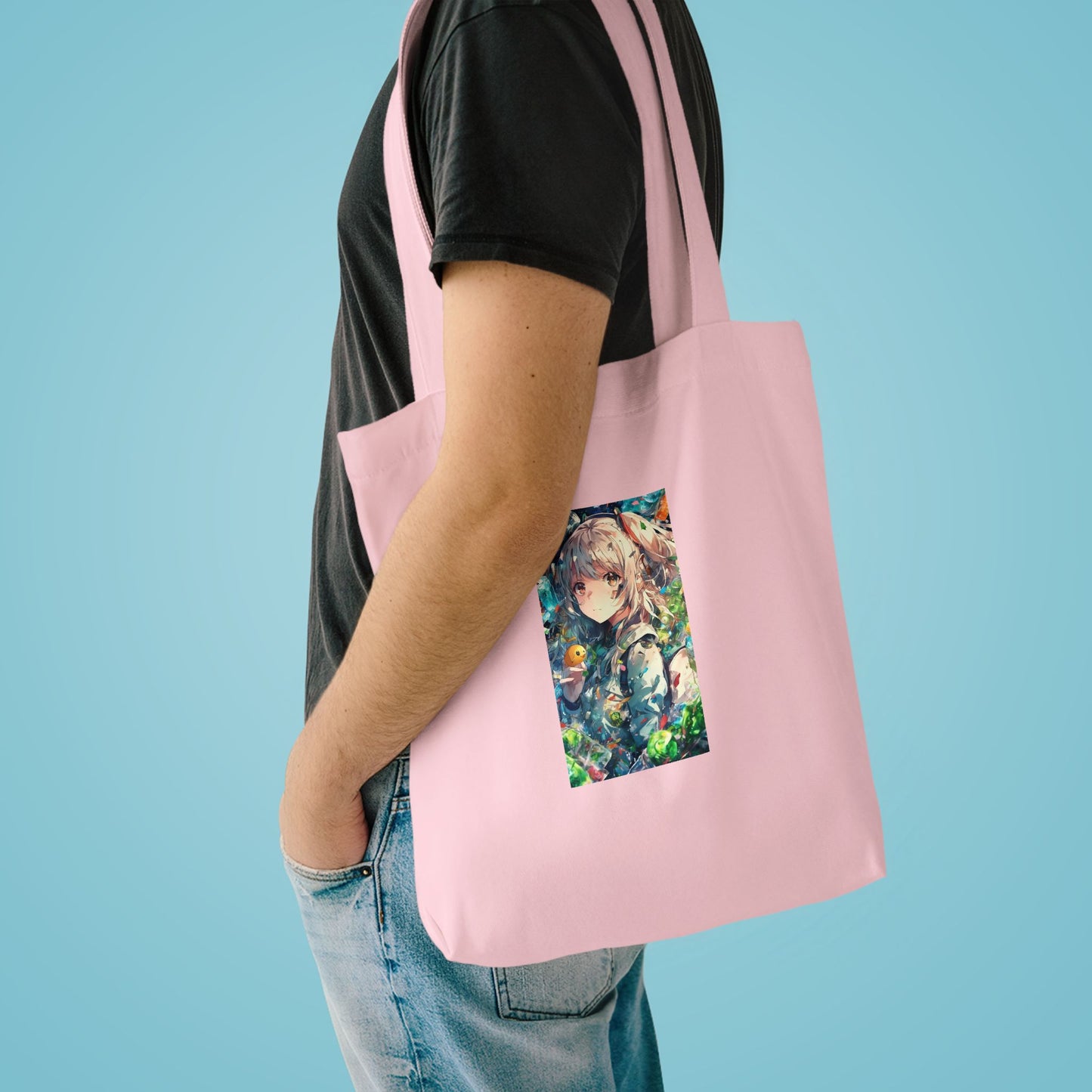 Crystal Bottle Anime Portrait Eco Style Tote Bag