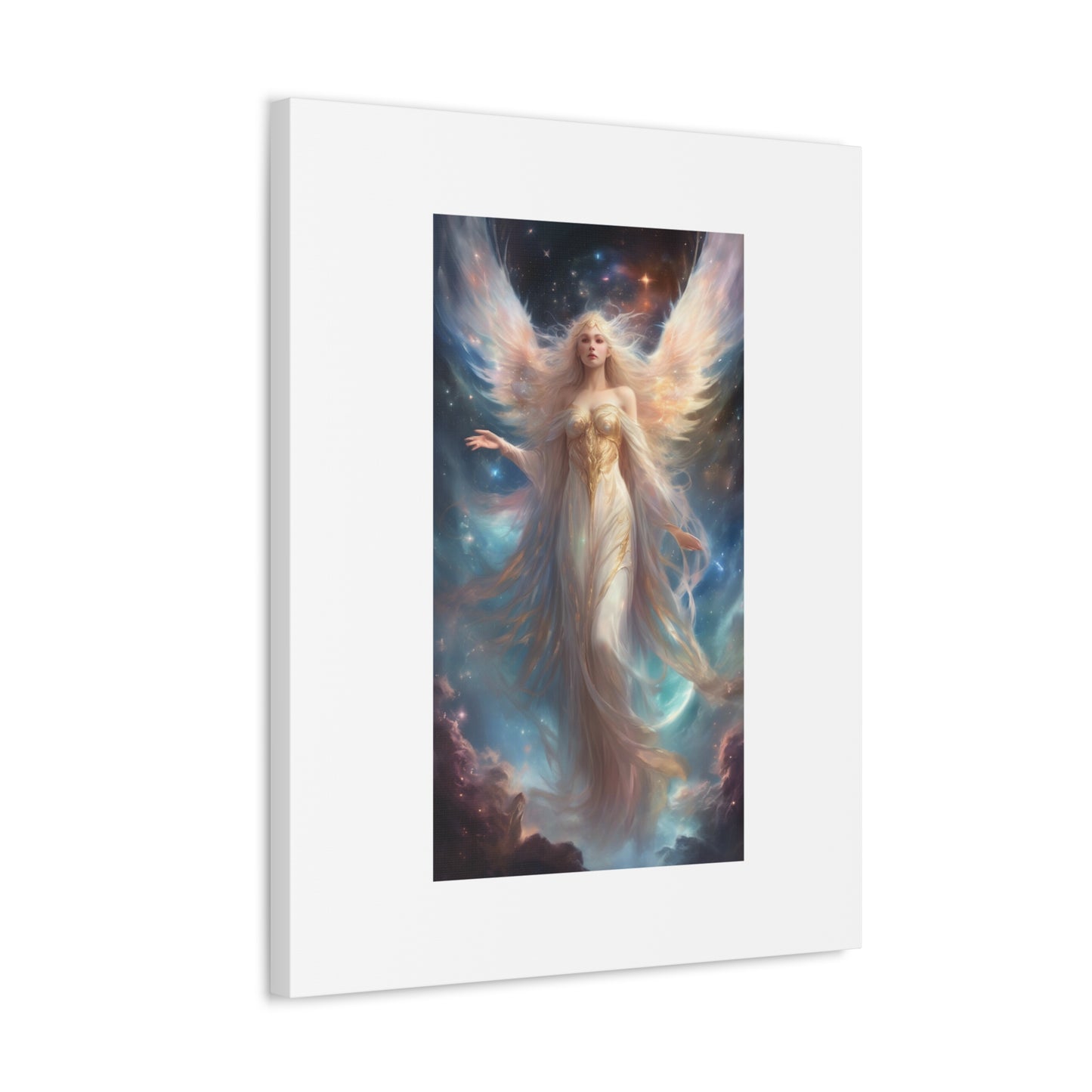 Celestial Winged Heroine Fantasy Portrait Canvas