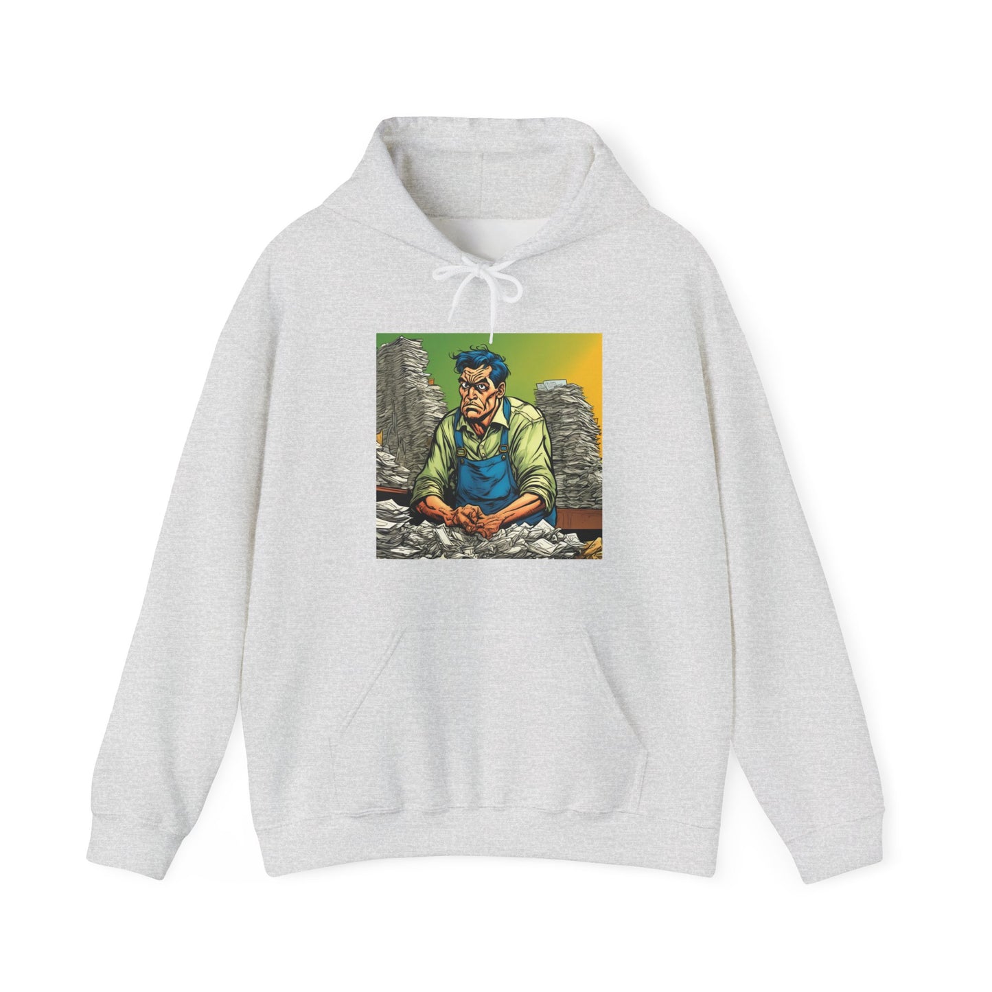 Paperwork Chaos Desk Worker Funny Office Art Hoodie