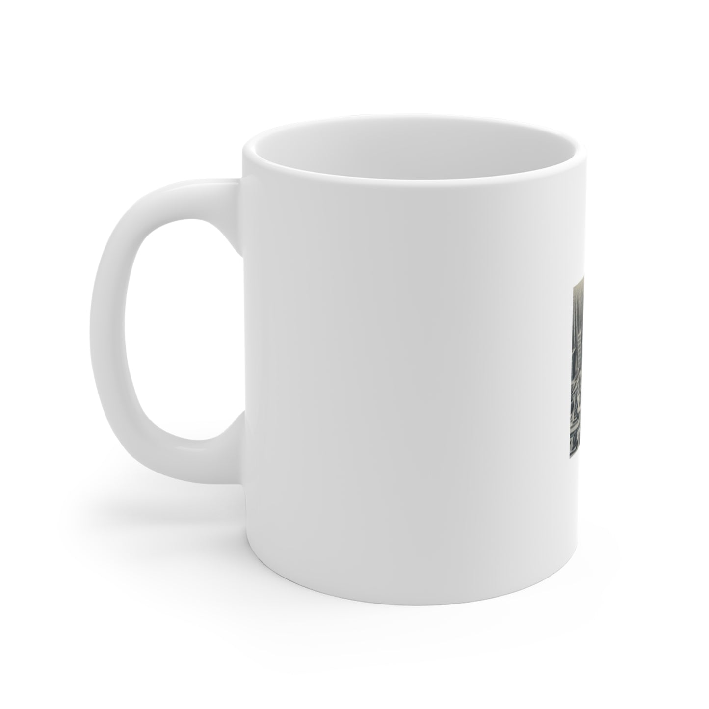 Monochrome Urban Factory Cityscape Coffee Mug Architecture Gift