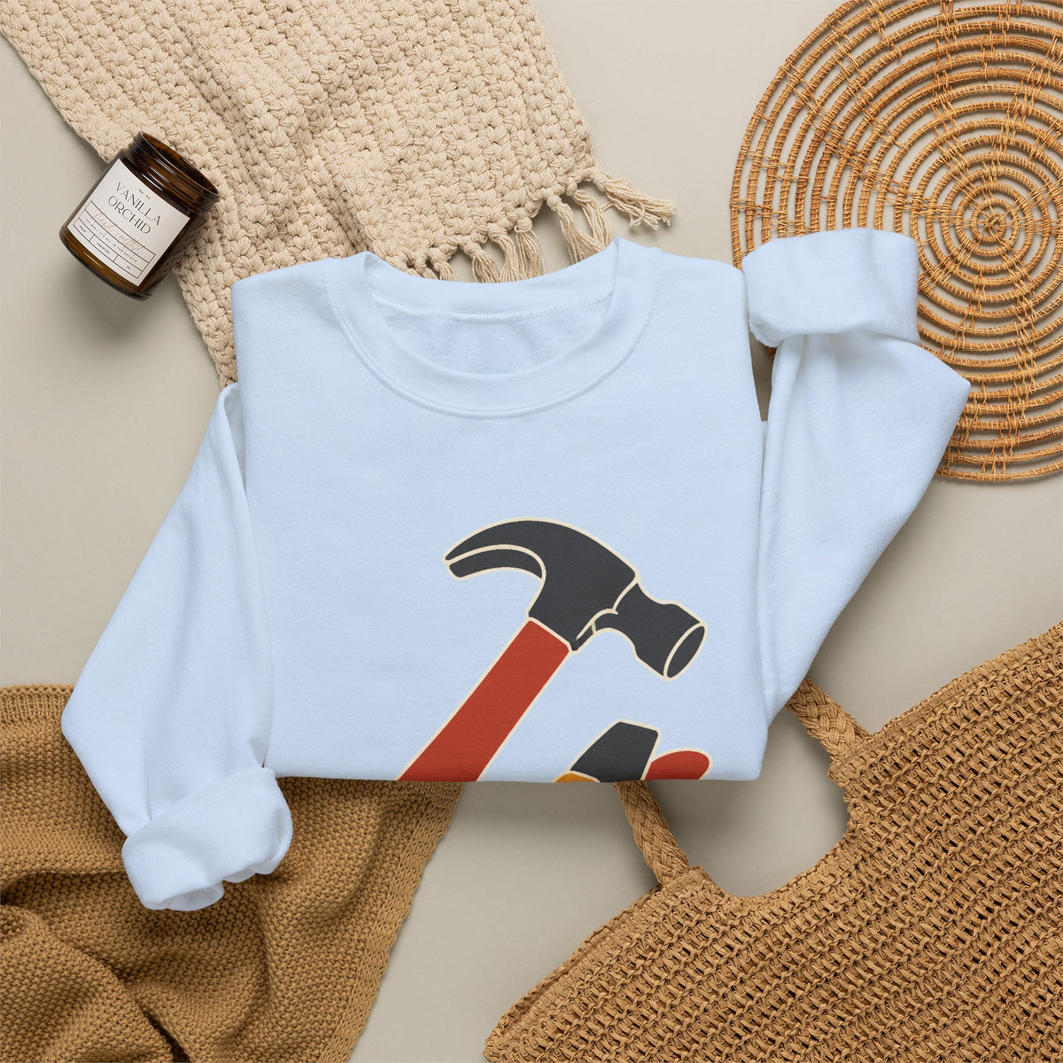 Carpenter Hammer Hand Plane Woodworking Sweatshirt