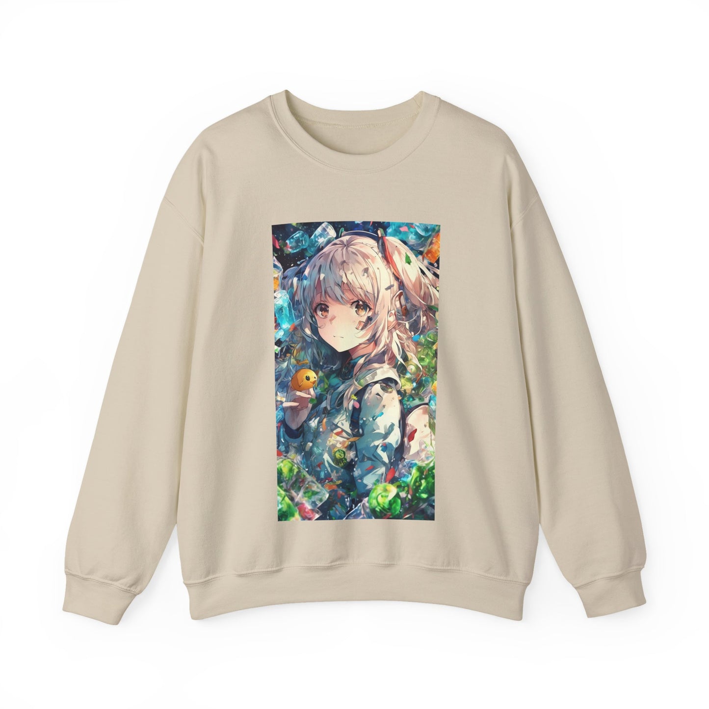 Crystal Bottle Anime Portrait Cozy Art Sweatshirt