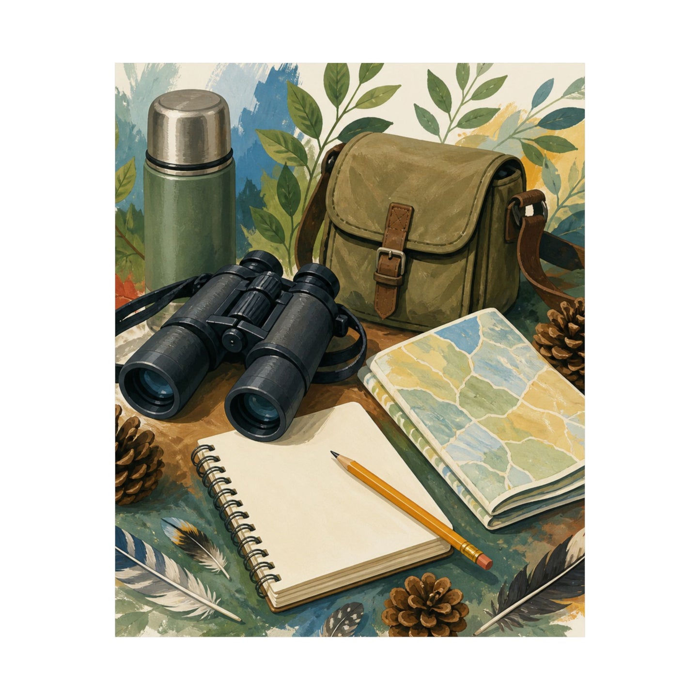 Peaceful Birdwatching Hobby Art Poster