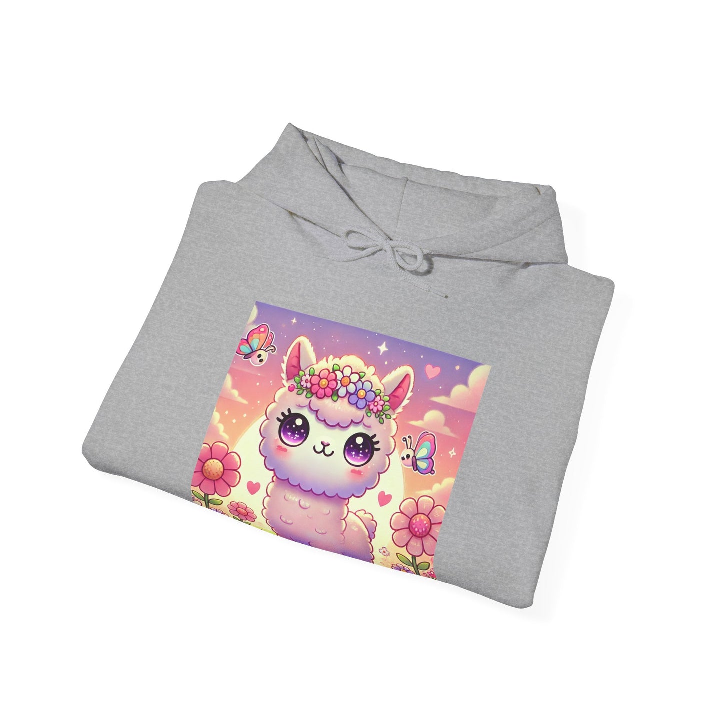 Pastel Floral Alpaca Garden Kawaii Hoodie