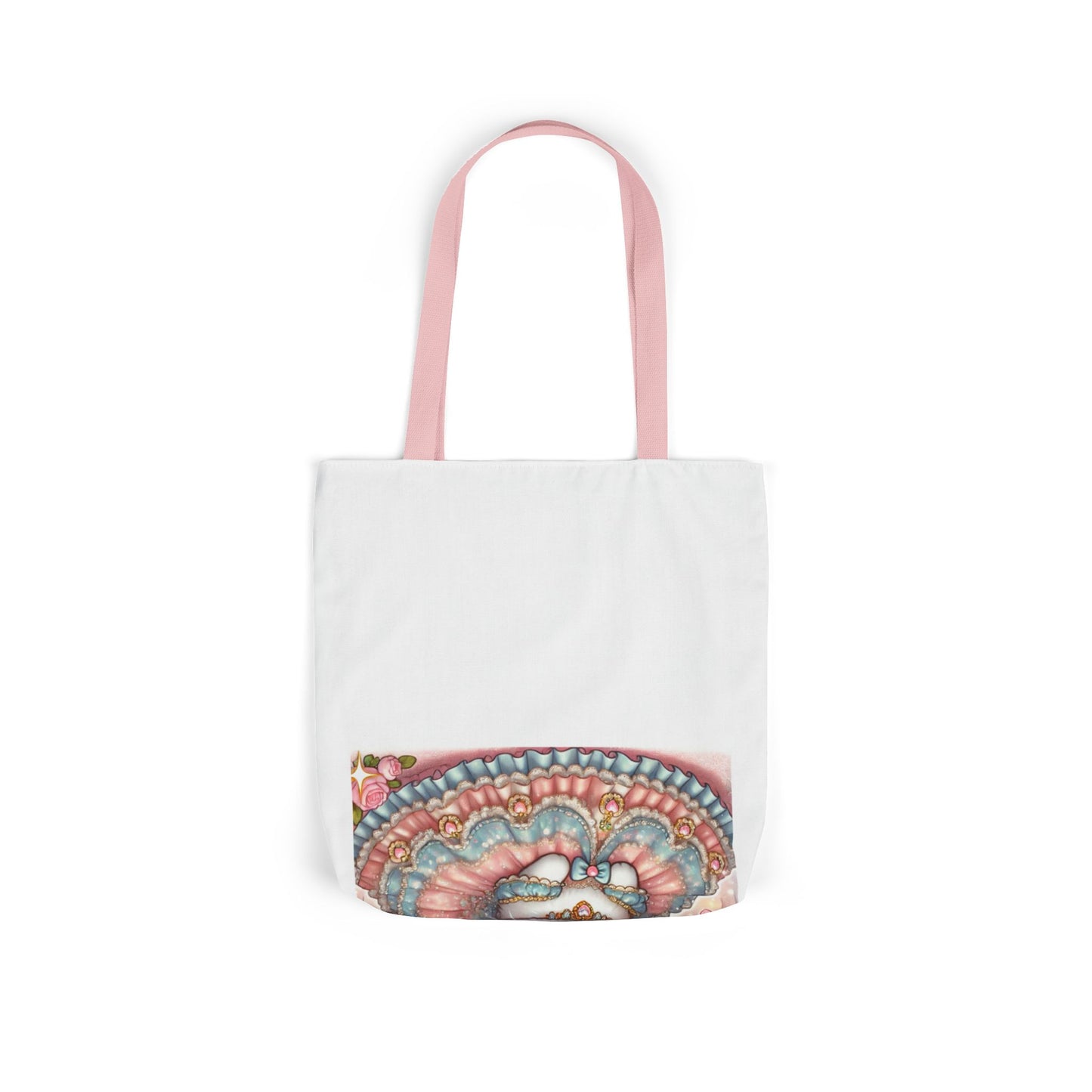 Pastel Princess Calico Cat Fantasy Canvas Tote Bag