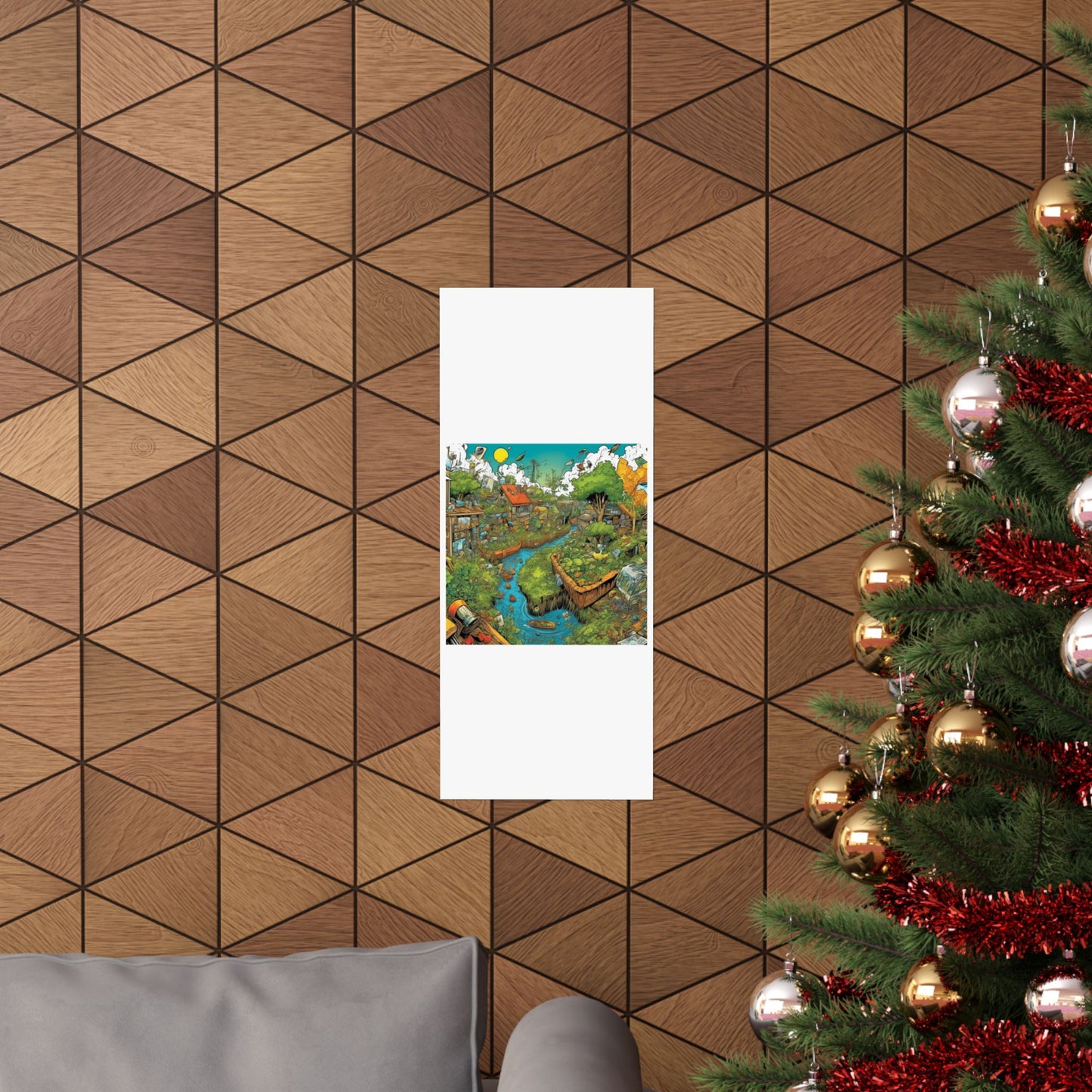 Whimsical Garden Stream Nature Gift Art Poster