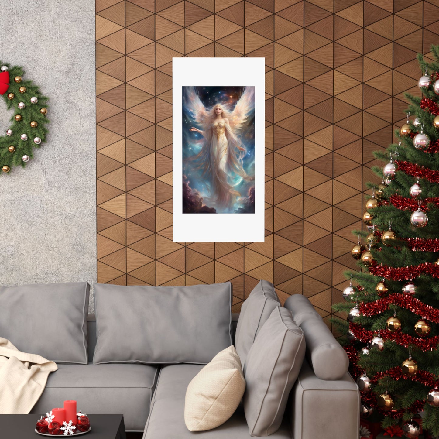 Celestial Winged Heroine Fantasy Portrait Poster