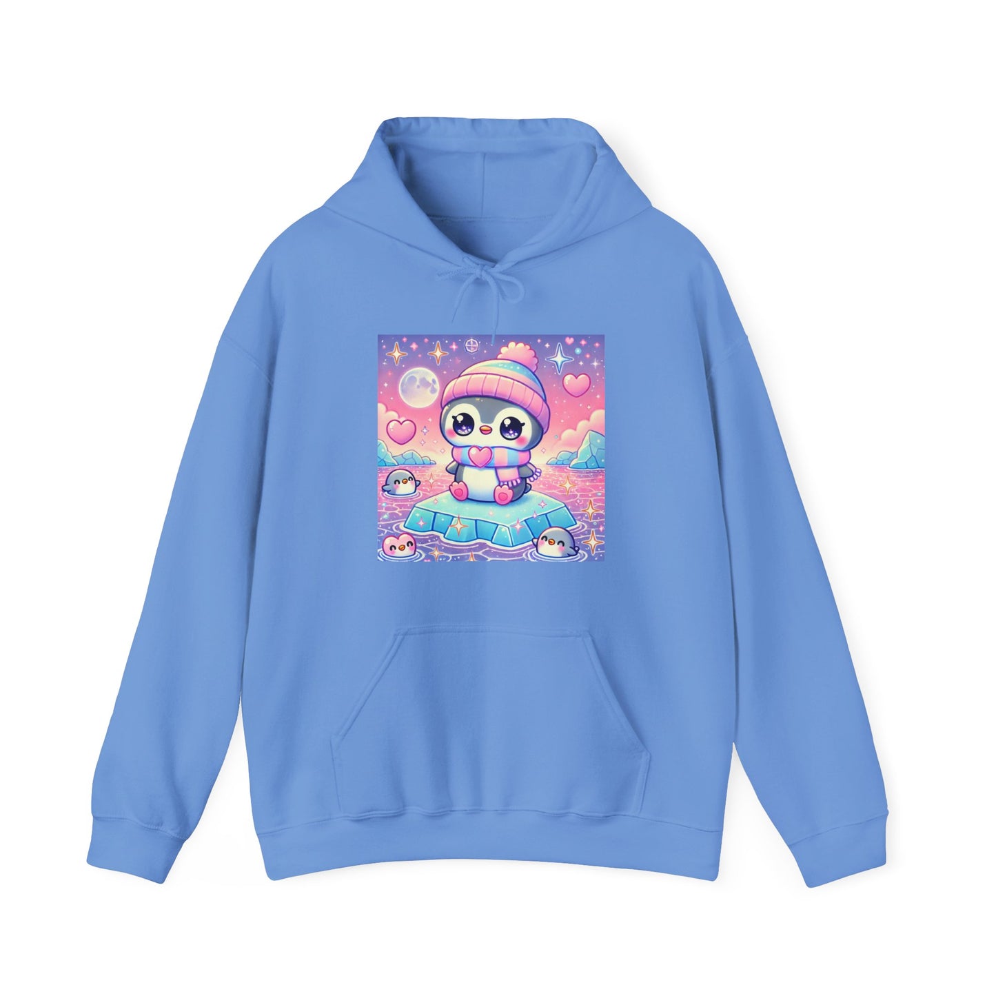 Cute Winter Penguin Ice Floe Kawaii Art Hoodie